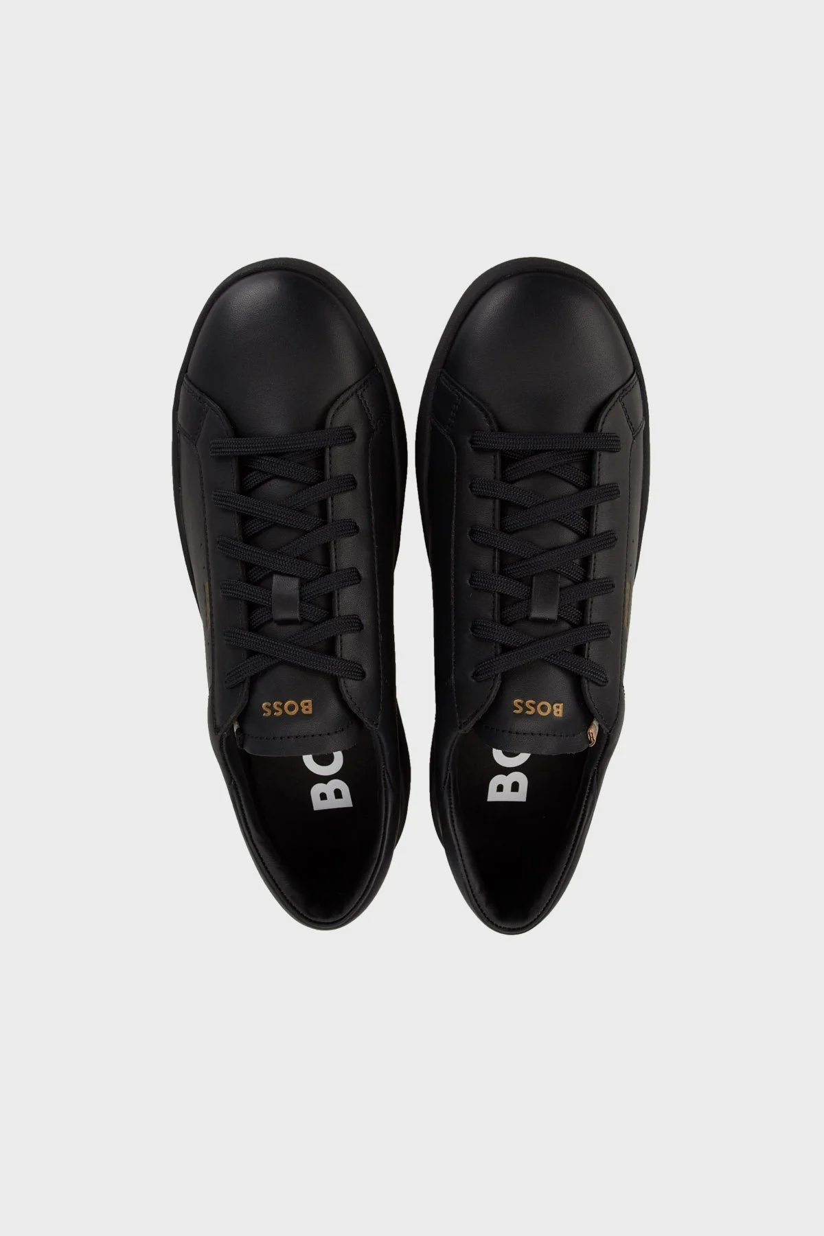 Boss Logolu Hakiki Deri Sneaker Erkek Ayakkabı 50522865 005 SİYAH - 4