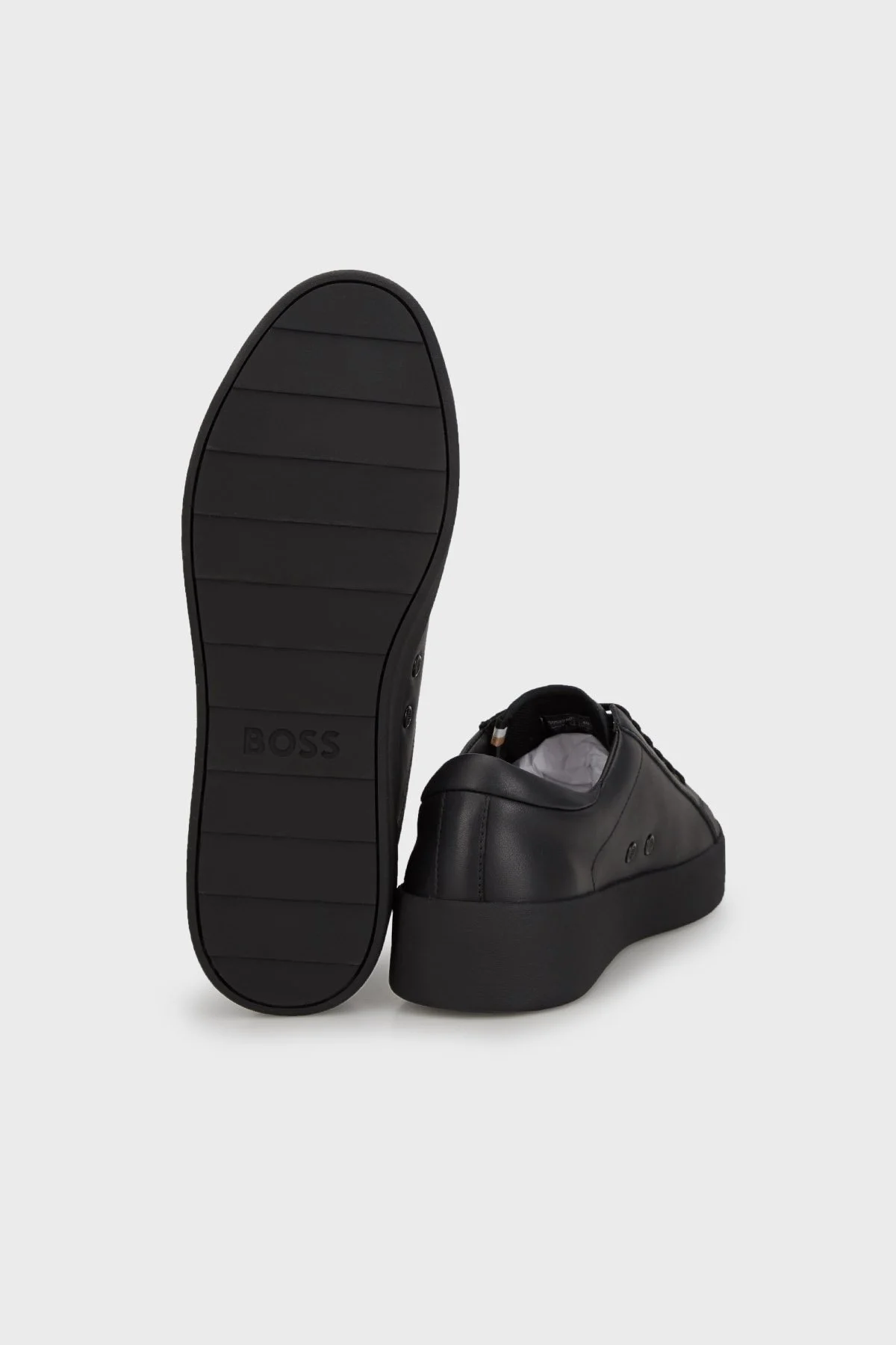 Boss Logolu Hakiki Deri Sneaker Erkek Ayakkabı 50522865 005 SİYAH - 5