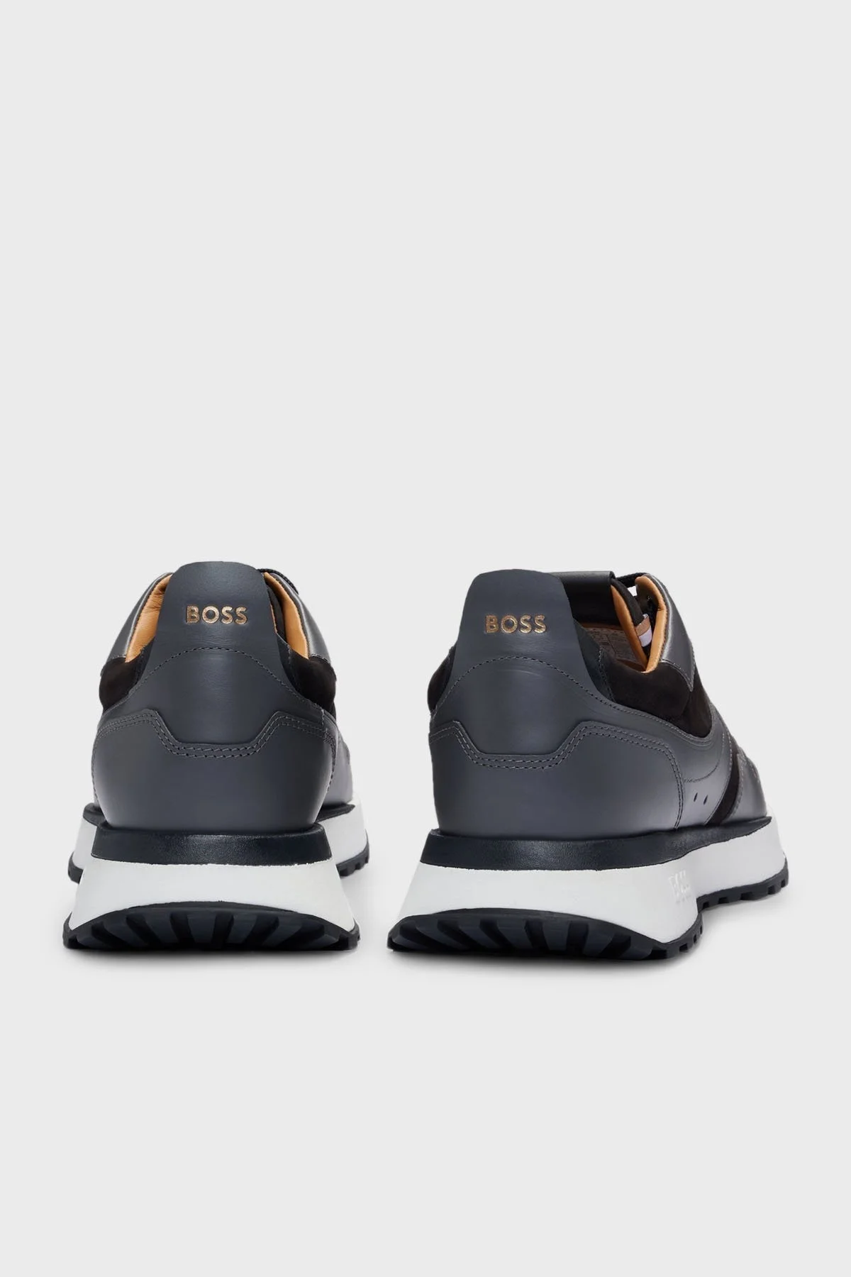 Boss Logolu Hakiki Deri Sneaker Erkek Ayakkabı 50523095 010 SİYAH - 5