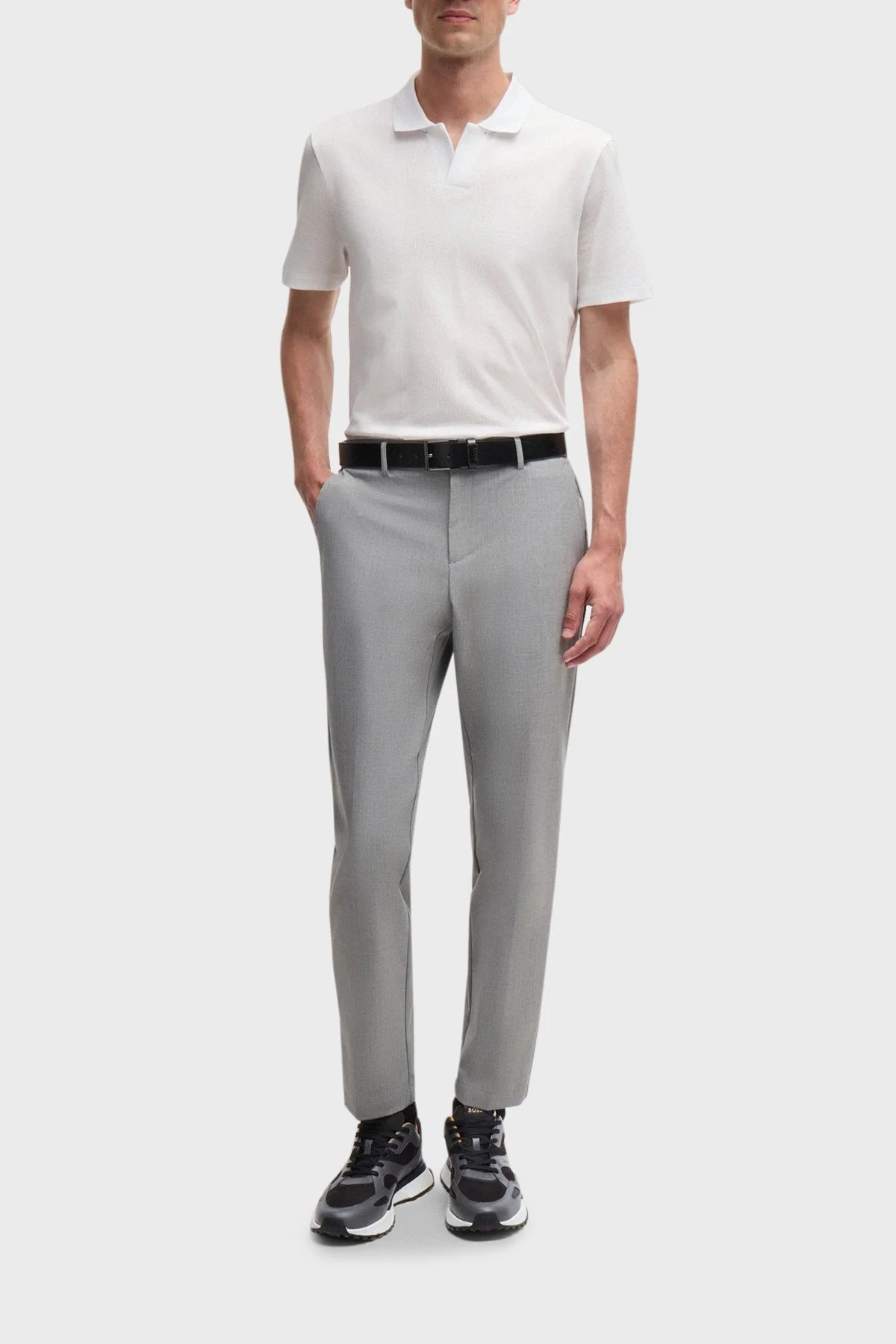 Boss Logolu Hakiki Deri Sneaker Erkek Ayakkabı 50523095 010 SİYAH - 7