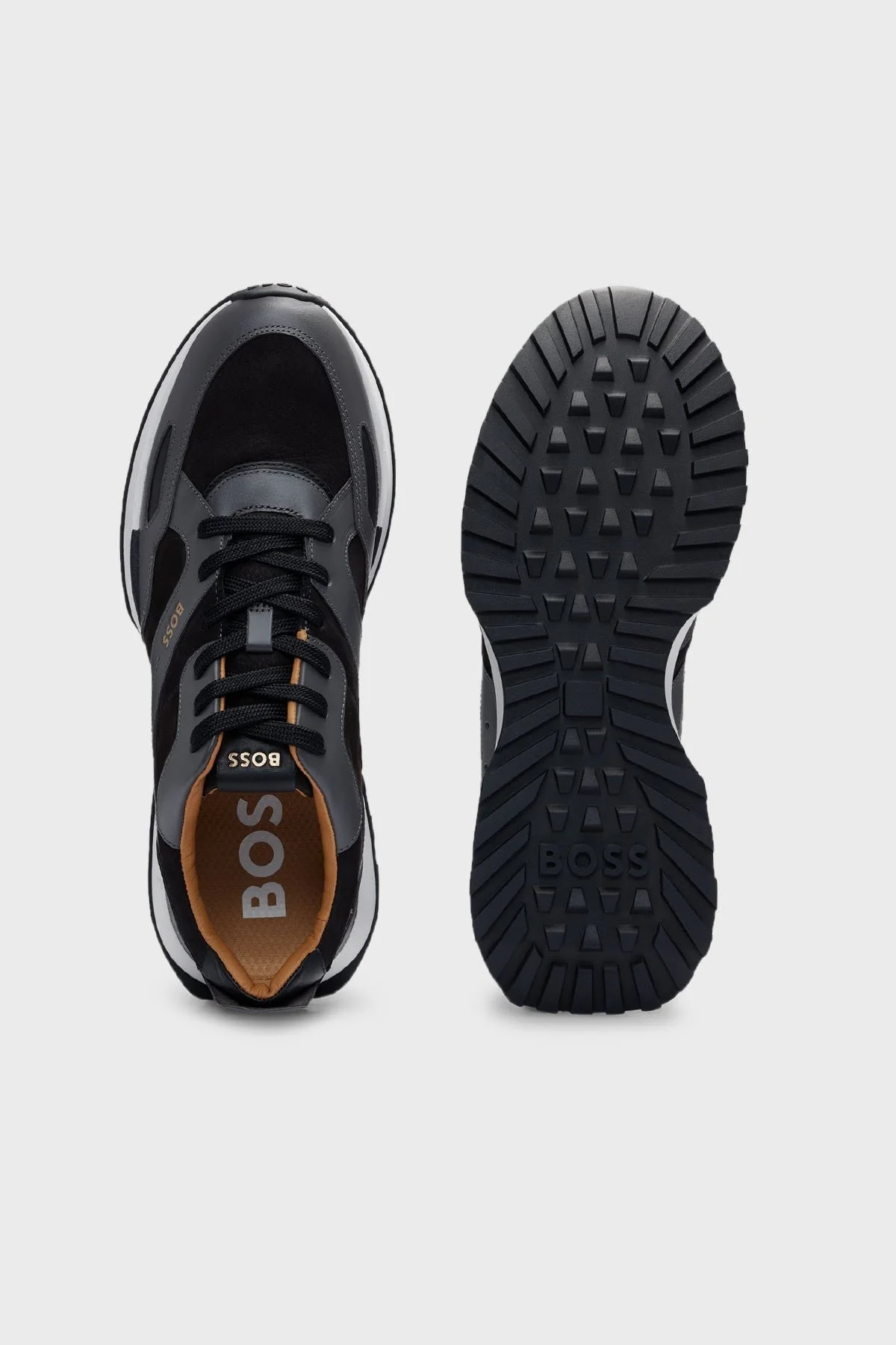 Boss Logolu Hakiki Deri Sneaker Erkek Ayakkabı 50523095 010 SİYAH - 9