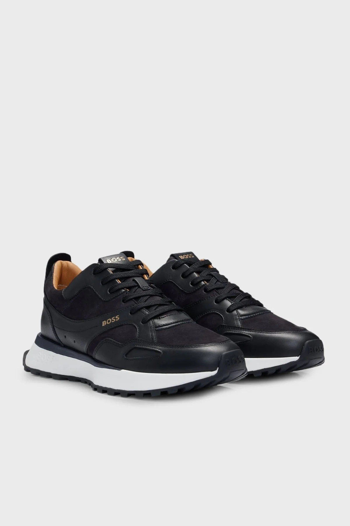 Boss Logolu Hakiki Deri Sneaker Erkek Ayakkabı 50523095 410 LACİVERT - 3