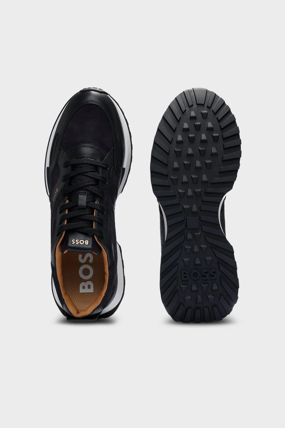 Boss Logolu Hakiki Deri Sneaker Erkek Ayakkabı 50523095 410 LACİVERT - 4