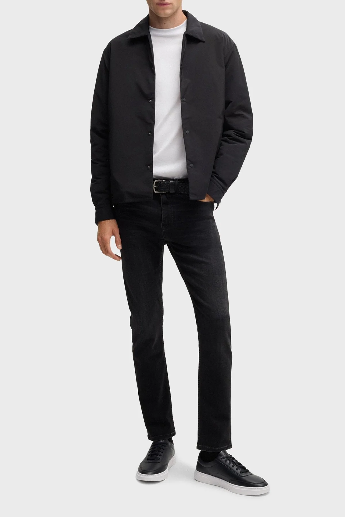 Boss Logolu Hakiki Deri Sneaker Erkek Ayakkabı 50536504 001 SİYAH - 2