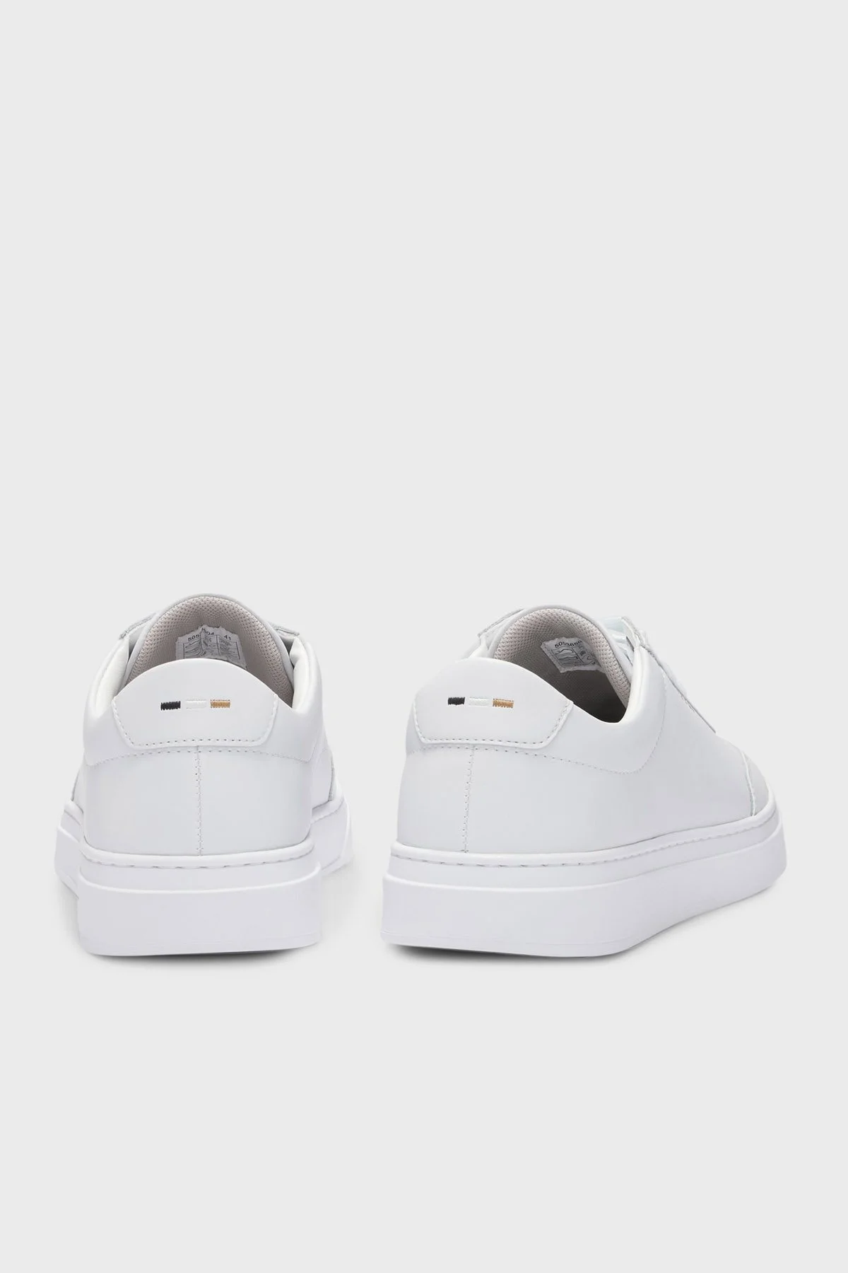 Boss Logolu Hakiki Deri Sneaker Erkek Ayakkabı 50536504 100 BEYAZ - 4