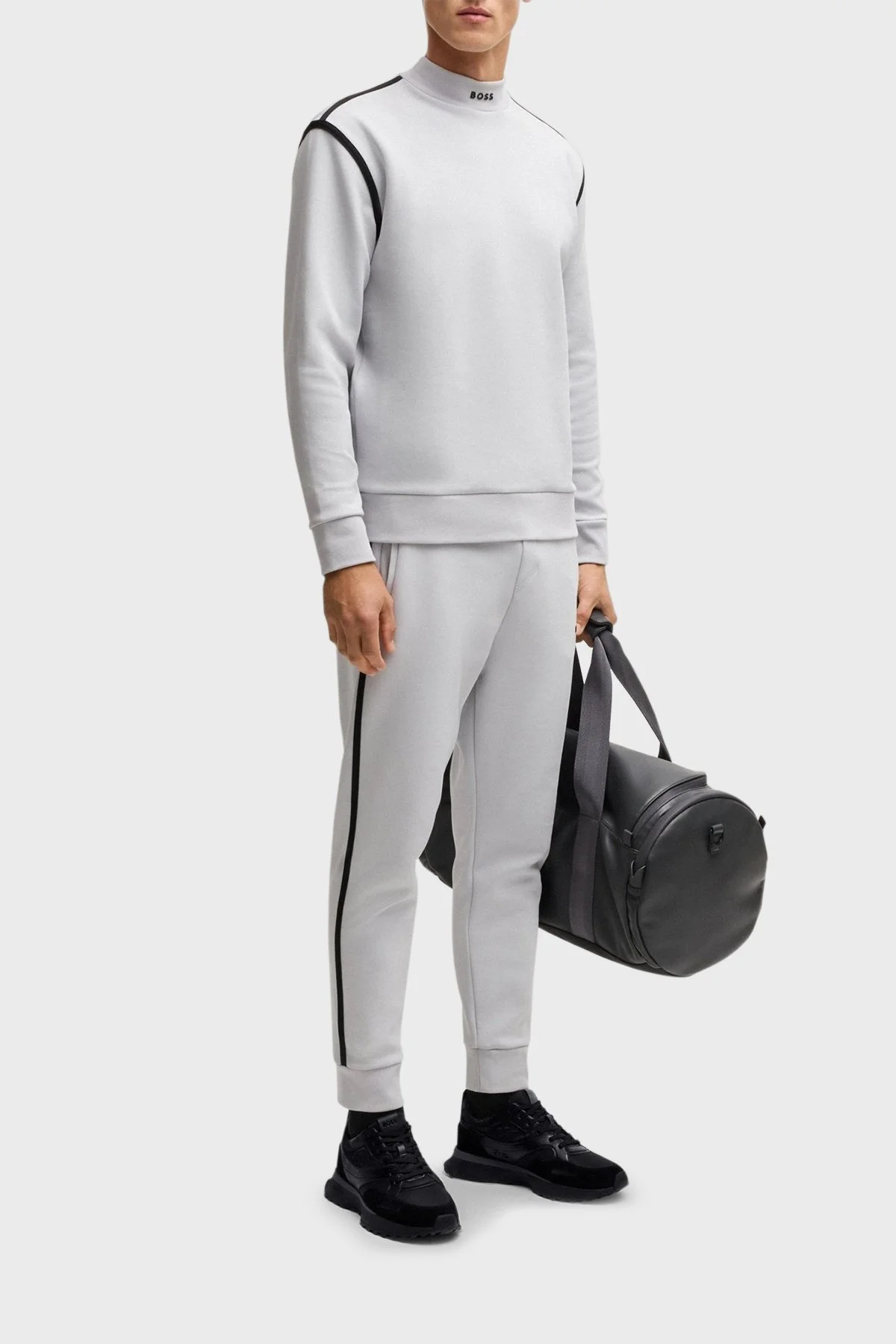 Boss Logolu Hakiki Deri Süet Detaylı Sneaker Erkek Ayakkabı 50536496 005 SİYAH - 2