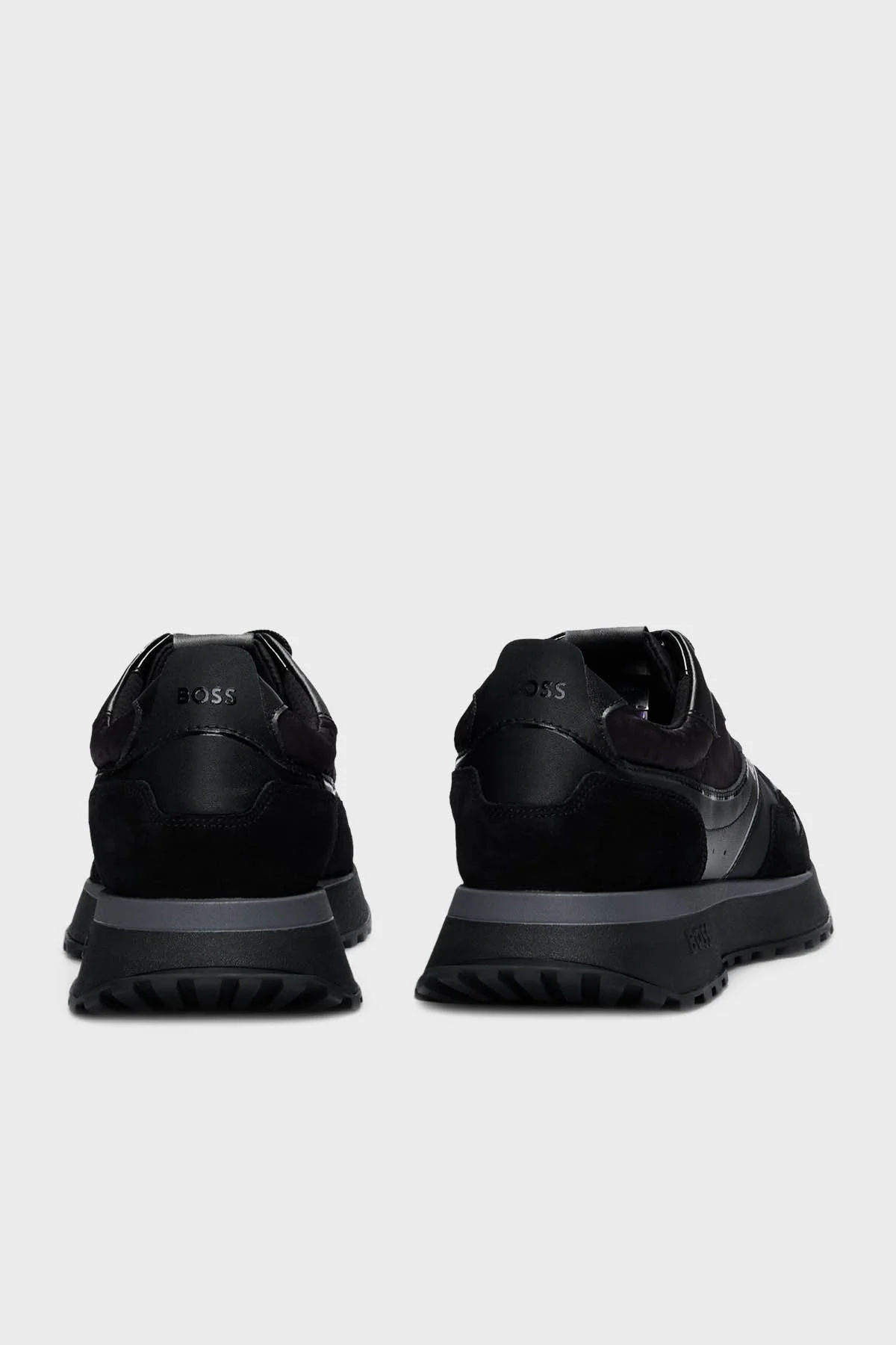 Boss Logolu Hakiki Deri Süet Detaylı Sneaker Erkek Ayakkabı 50536496 005 SİYAH - 4