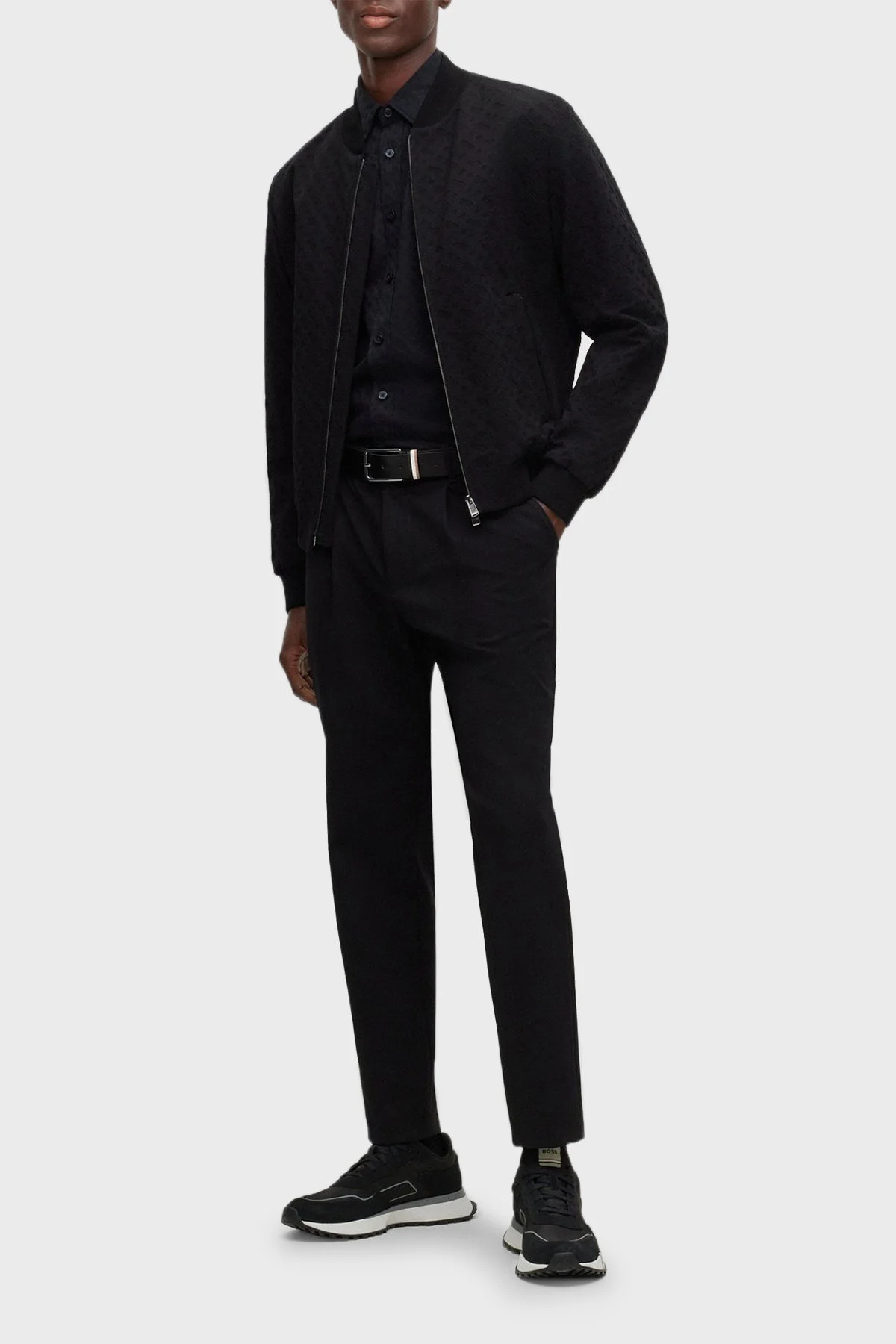 Boss Logolu İmza Şerit Detaylı Bağlamalı Spor Erkek Ayakkabı 50498907 001 SİYAH - 2