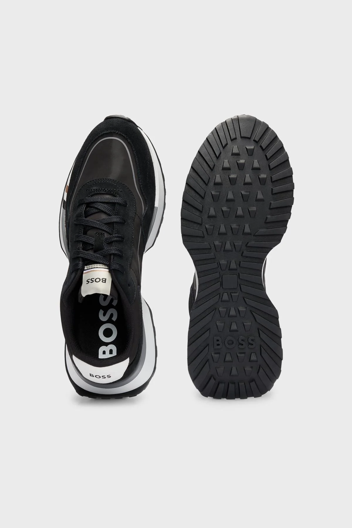 Boss Logolu İmza Şerit Detaylı Bağlamalı Spor Erkek Ayakkabı 50498907 001 SİYAH - 4