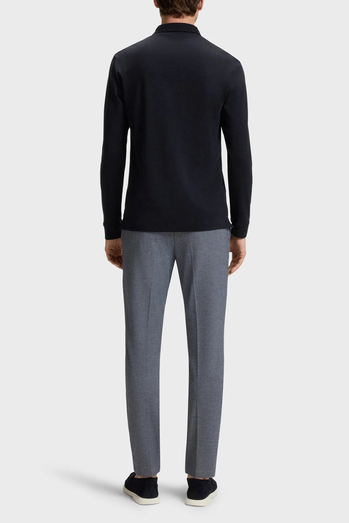 Boss Logolu İnterlok Pamuklu Erkek Polo Yaka Sweat 50468392 404 LACİVERT - 3