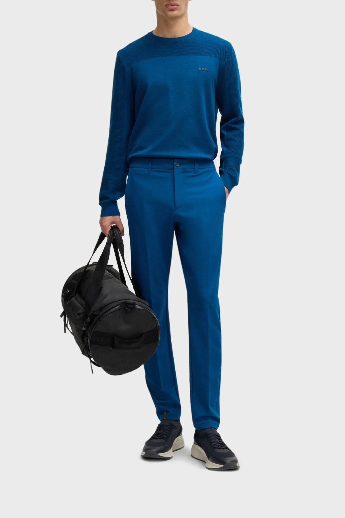 Boss Logolu Kalın Tabanlı Sneaker Erkek Ayakkabı 50523113 401 LACİVERT - 2