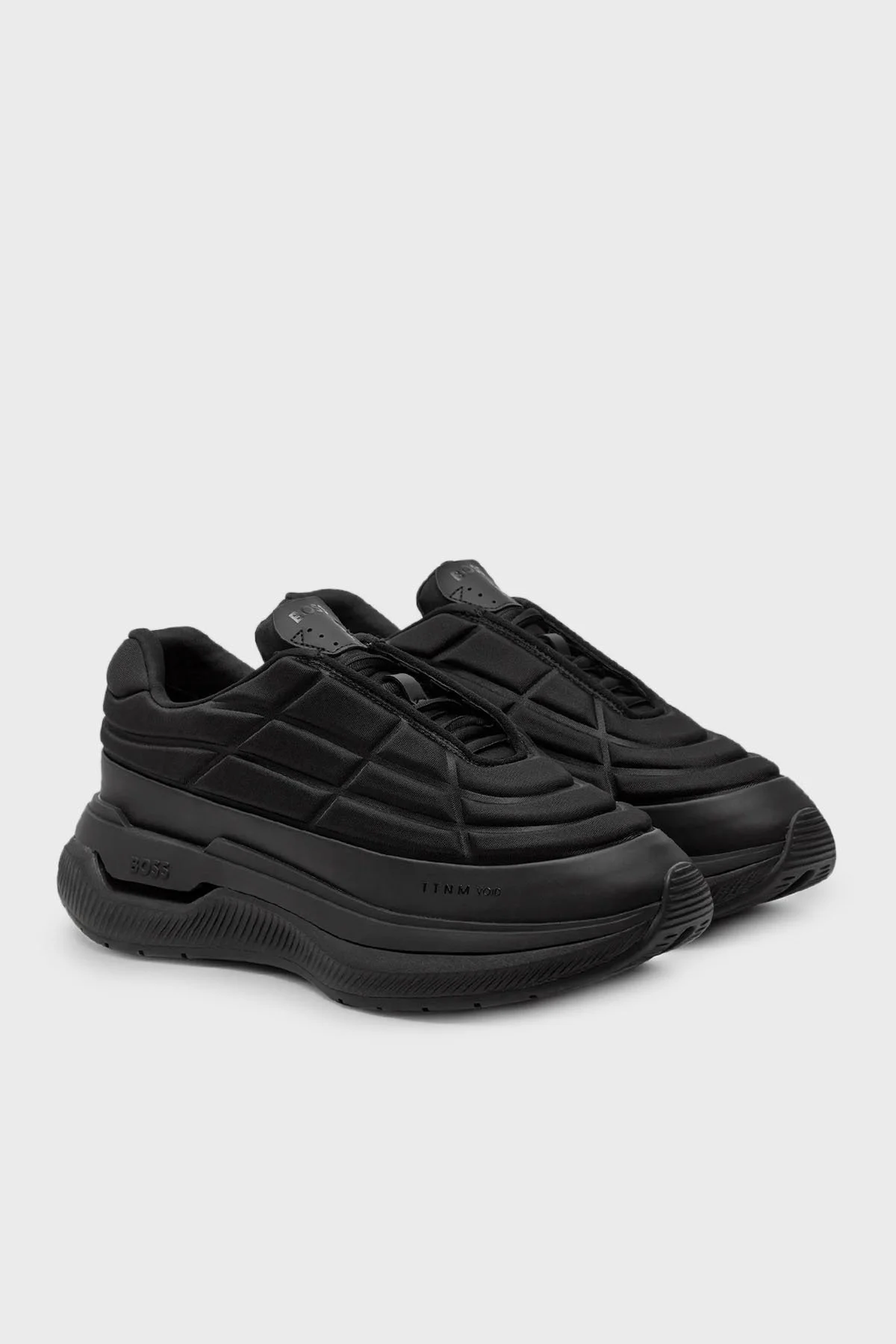 Boss Logolu Kapitone Snekaer Erkek Ayakkabı 50522820 005 SİYAH - 2