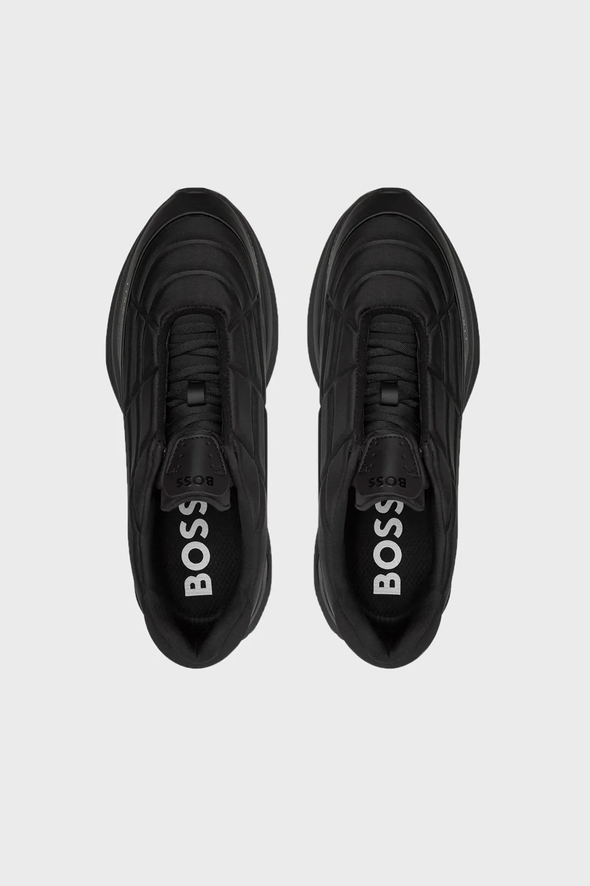 Boss Logolu Kapitone Snekaer Erkek Ayakkabı 50522820 005 SİYAH - 4