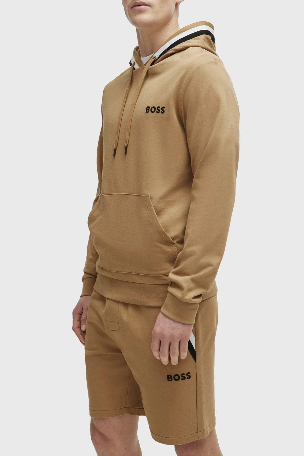Boss Logolu Kapüşonlu %100 Pamuk Regular Fit Erkek Sweat 50502937 260 KAHVE - 1