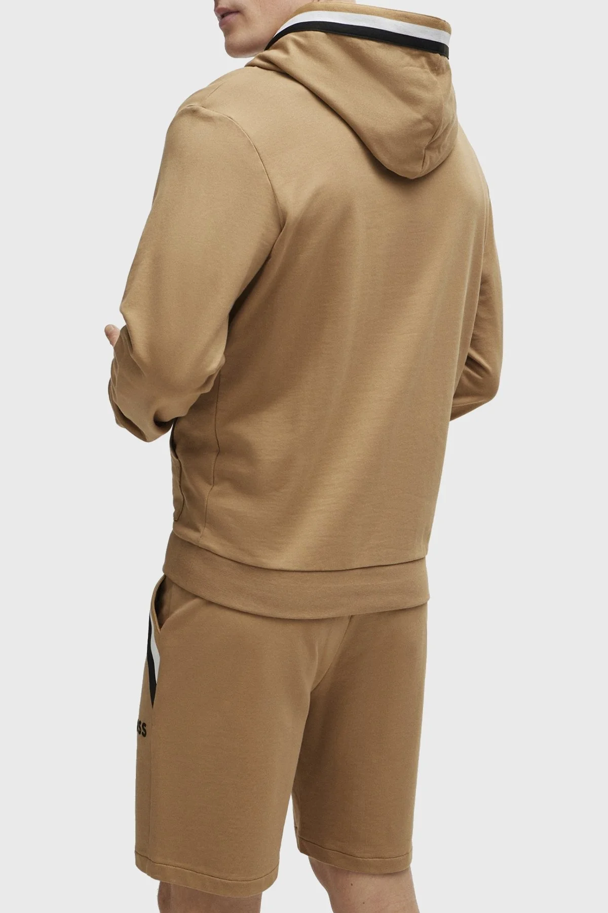 Boss Logolu Kapüşonlu %100 Pamuk Regular Fit Erkek Sweat 50502937 260 KAHVE - 3