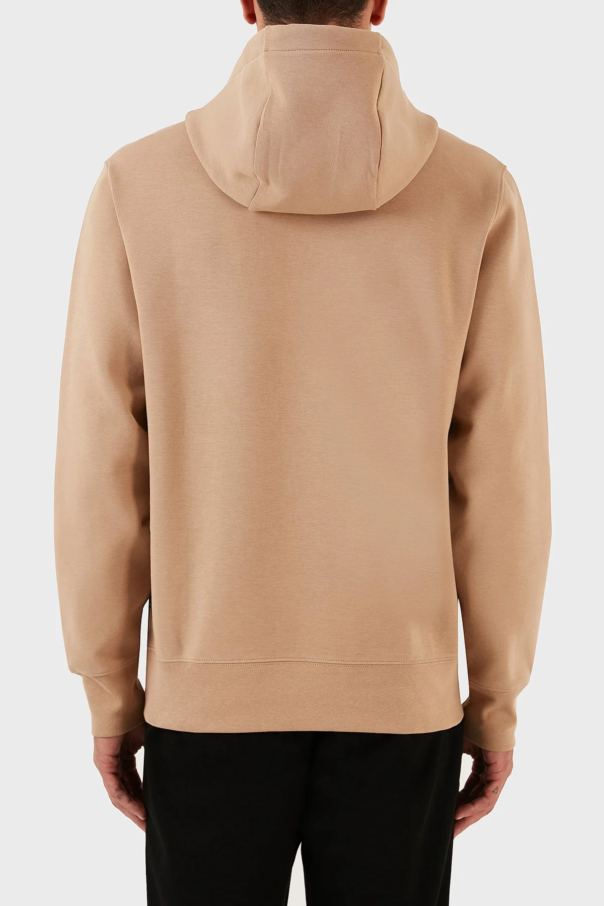 Boss Logolu Kapüşonlu Kanguru Cepli Pamuklu Regular Fit Erkek Sweat 50494962 260 BEJ - 3