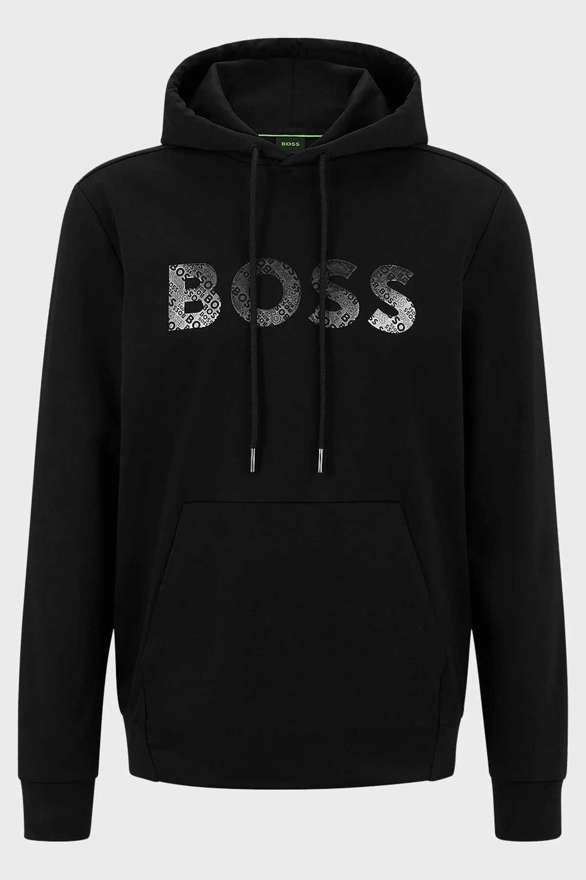 Boss Logolu Kapüşonlu Kanguru Cepli Pamuklu Relaxed Fit Erkek Sweat 50486853 001 SİYAH - 8