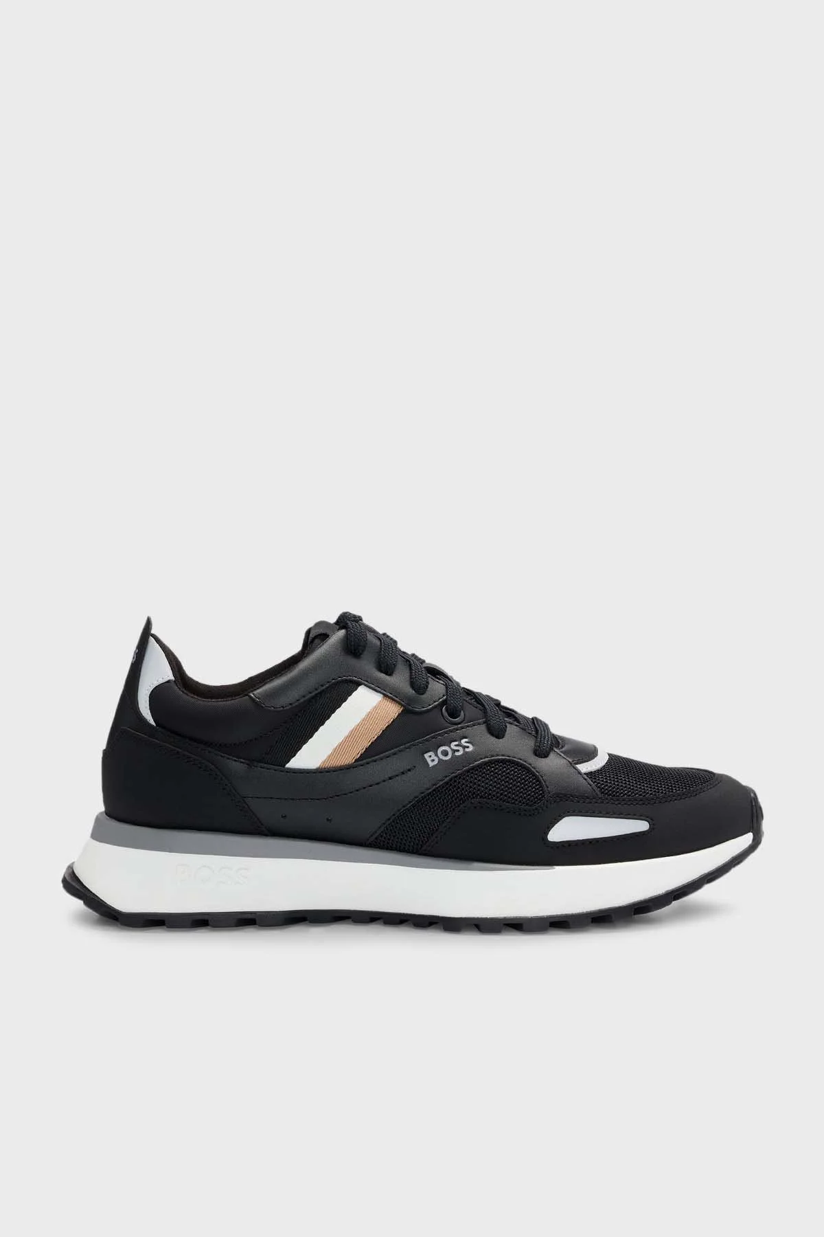 Boss Logolu Koşu Sneaker Erkek Ayakkabı 50498280 001 SİYAH - 1