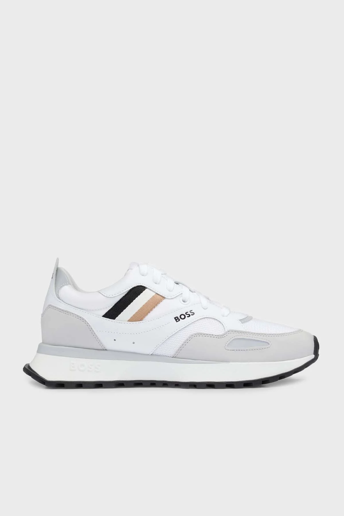 Boss Logolu Koşu Sneaker Erkek Ayakkabı 50498280 100 BEYAZ - 1