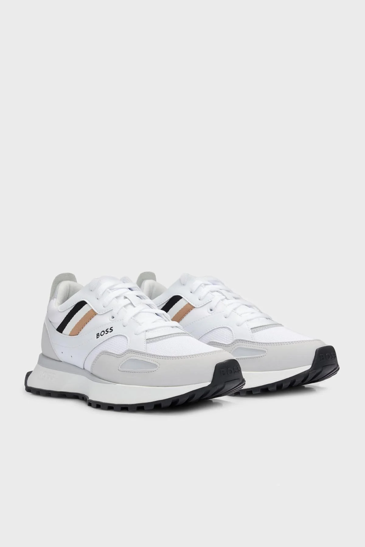 Boss Logolu Koşu Sneaker Erkek Ayakkabı 50498280 100 BEYAZ - 3