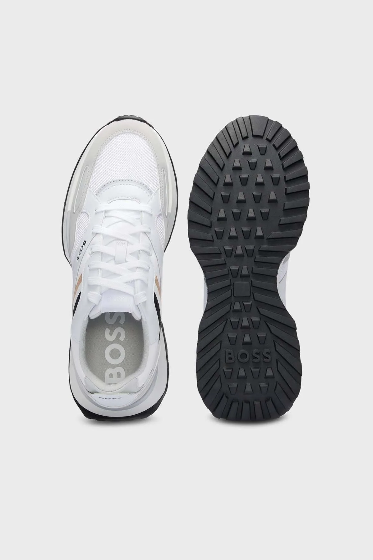 Boss Logolu Koşu Sneaker Erkek Ayakkabı 50498280 100 BEYAZ - 4
