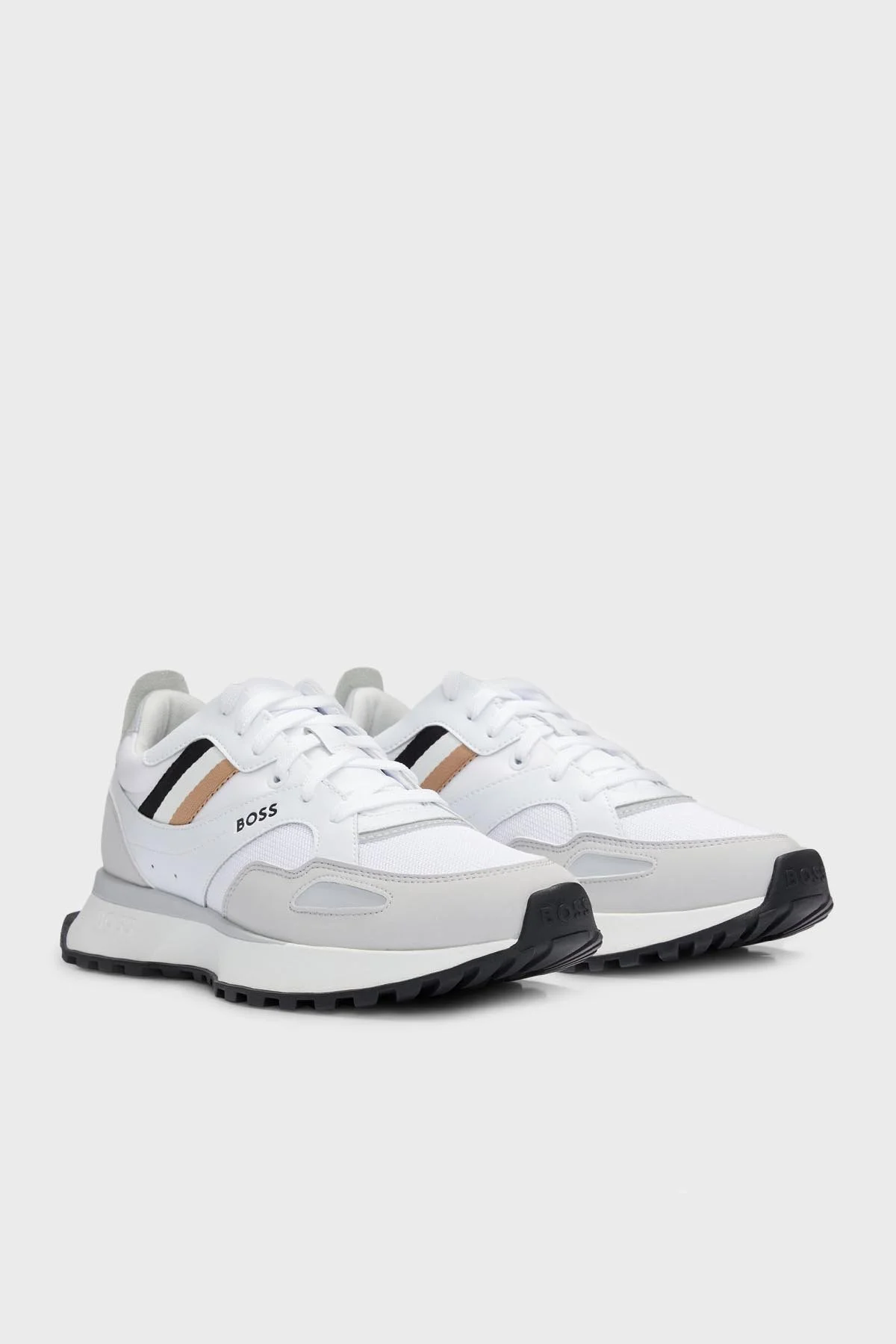 Boss Logolu Koşu Sneaker Erkek Ayakkabı 50498280 100 BEYAZ - 3