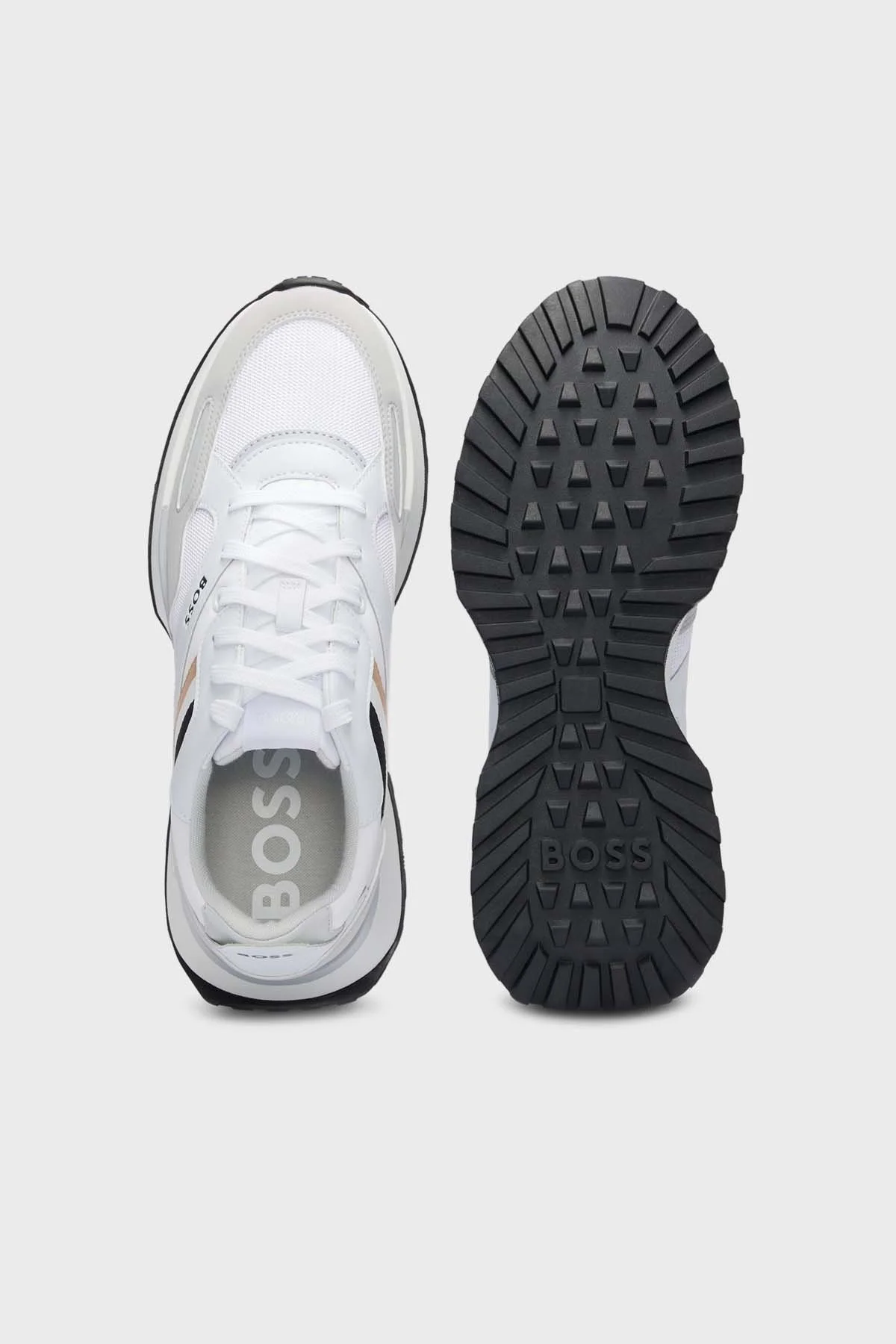 Boss Logolu Koşu Sneaker Erkek Ayakkabı 50498280 100 BEYAZ - 4