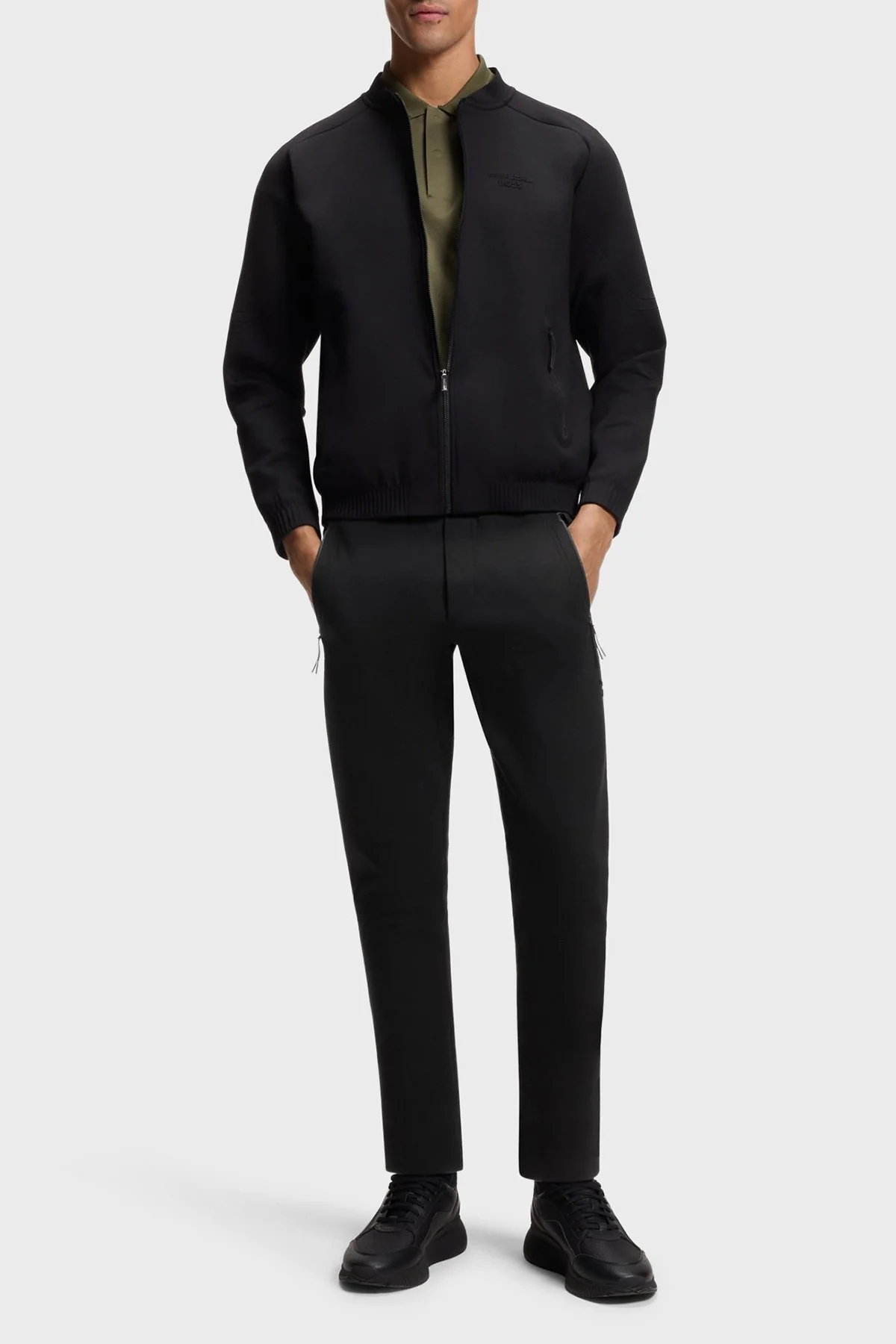 Boss Logolu Modal ve Pamuk Karışımlı Normal Bel Erkek Pantolon 50559800 001 SİYAH - 1