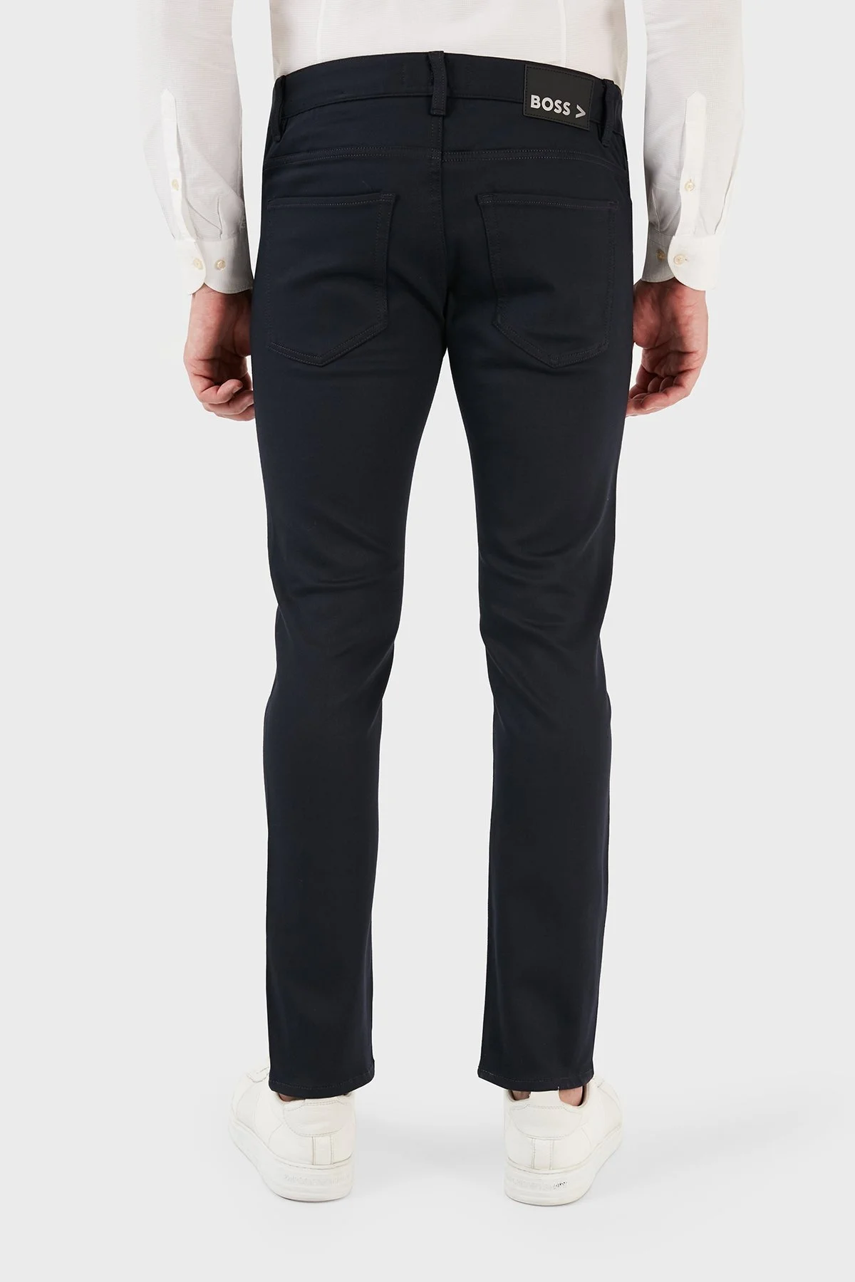 Boss Logolu Normal Bel Dar Paça Slim Fit Jeans Erkek Kot Pantolon 50498546 404 KOYU MAVİ - 3