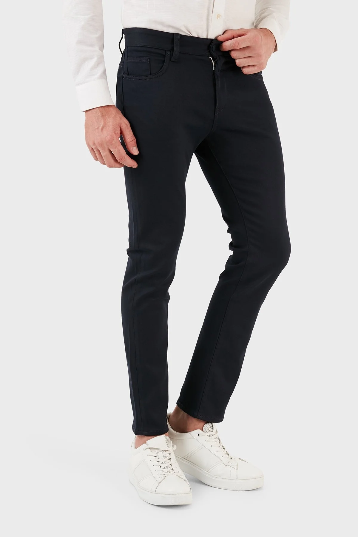 Boss Logolu Normal Bel Dar Paça Slim Fit Jeans Erkek Kot Pantolon 50498546 404 KOYU MAVİ - 4
