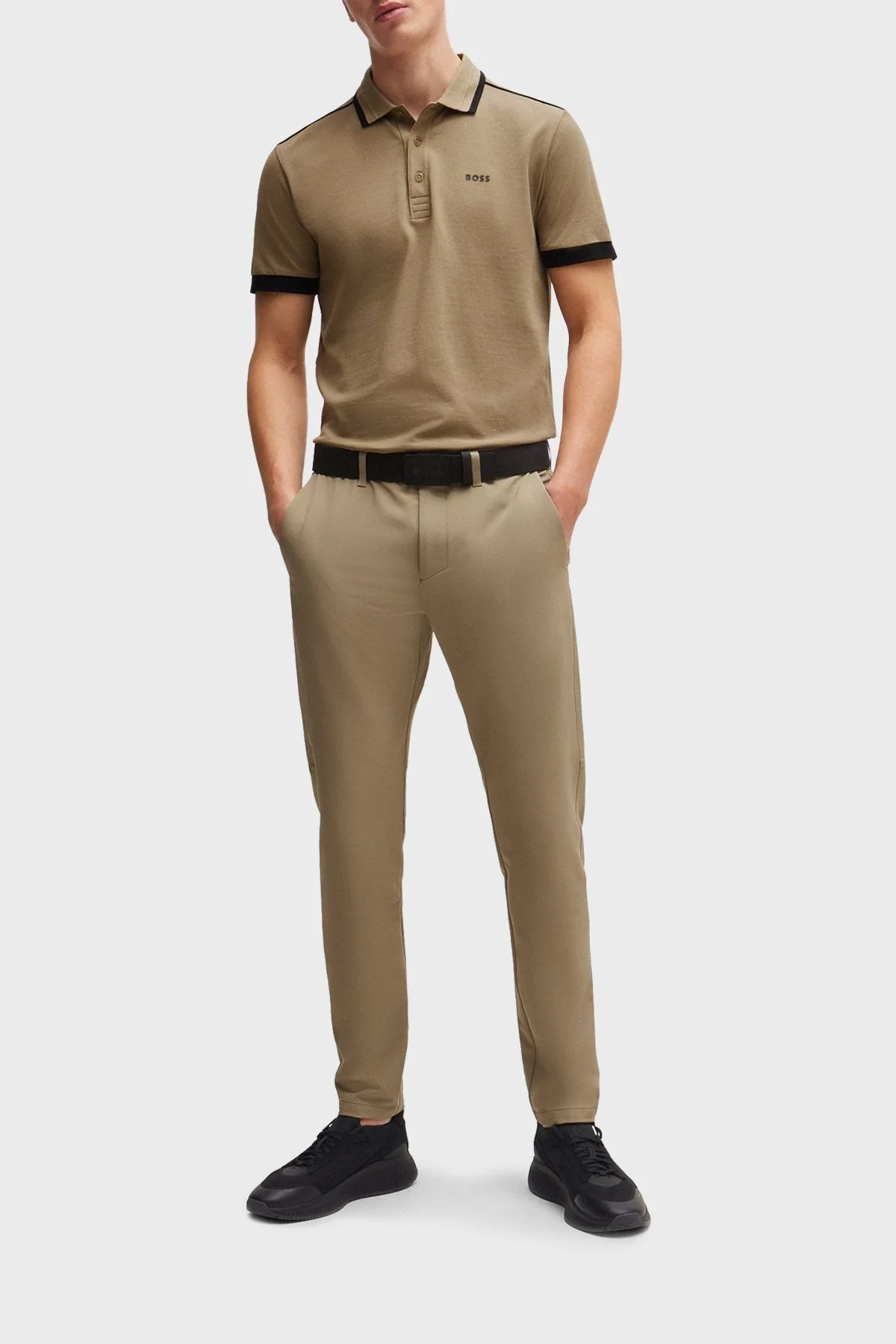 Boss Logolu Örme Detaylı Kılçık Tabanlı Sneaker Erkek Ayakkabı 50498904 002 SİYAH - 2