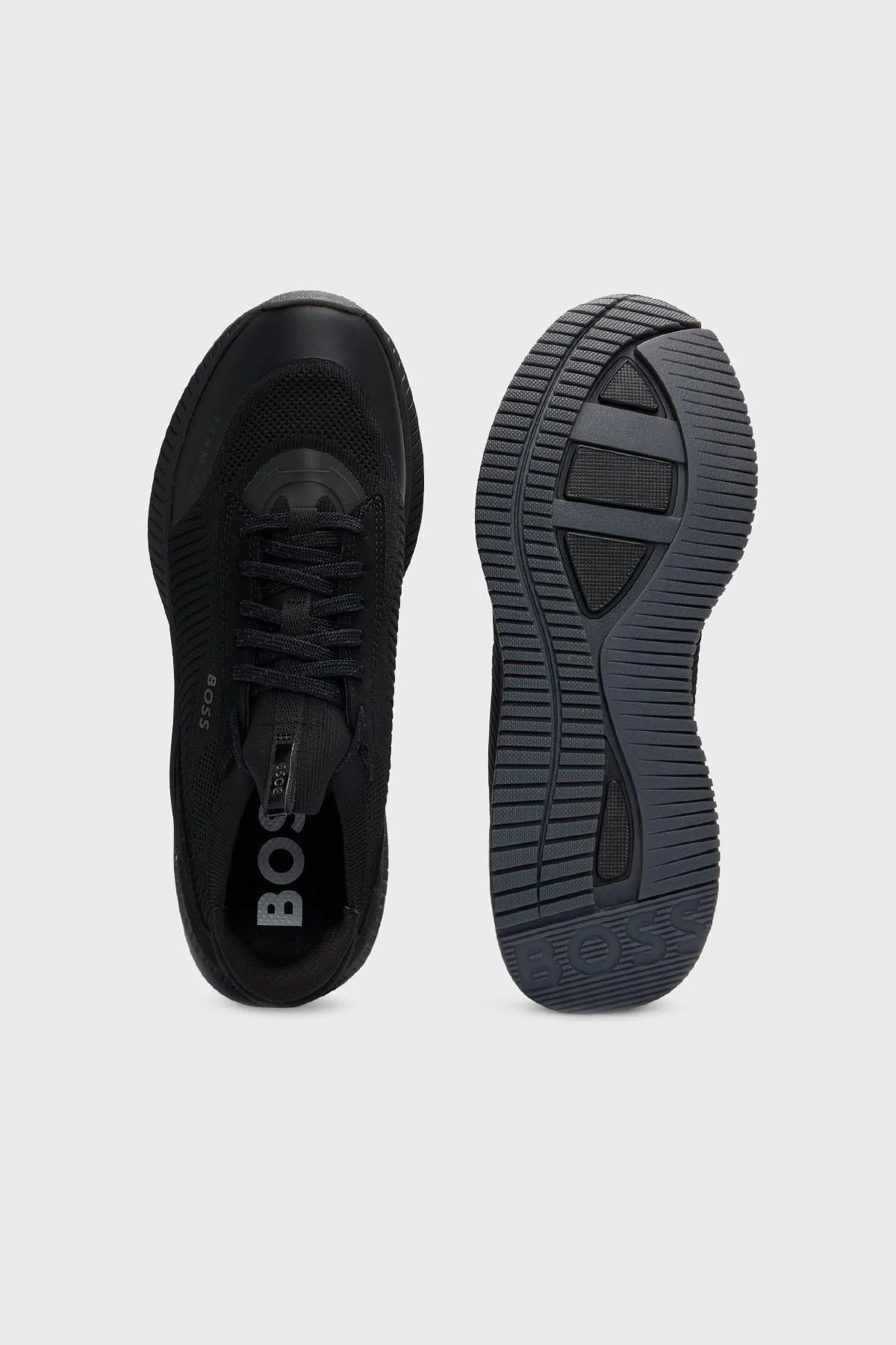 Boss Logolu Örme Detaylı Kılçık Tabanlı Sneaker Erkek Ayakkabı 50498904 002 SİYAH - 3