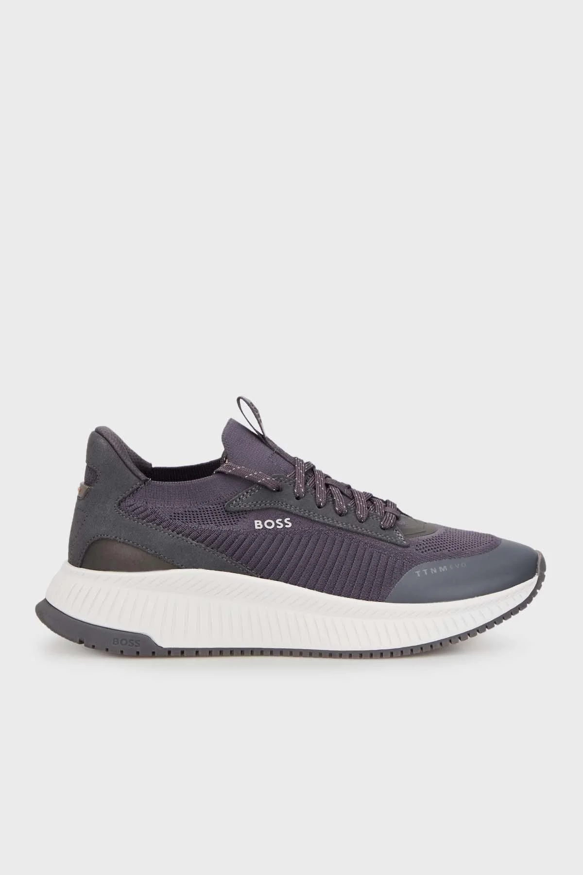 Boss Logolu Örme Detaylı Kılçık Tabanlı Sneaker Erkek Ayakkabı 50498904 020 SİYAH - 1