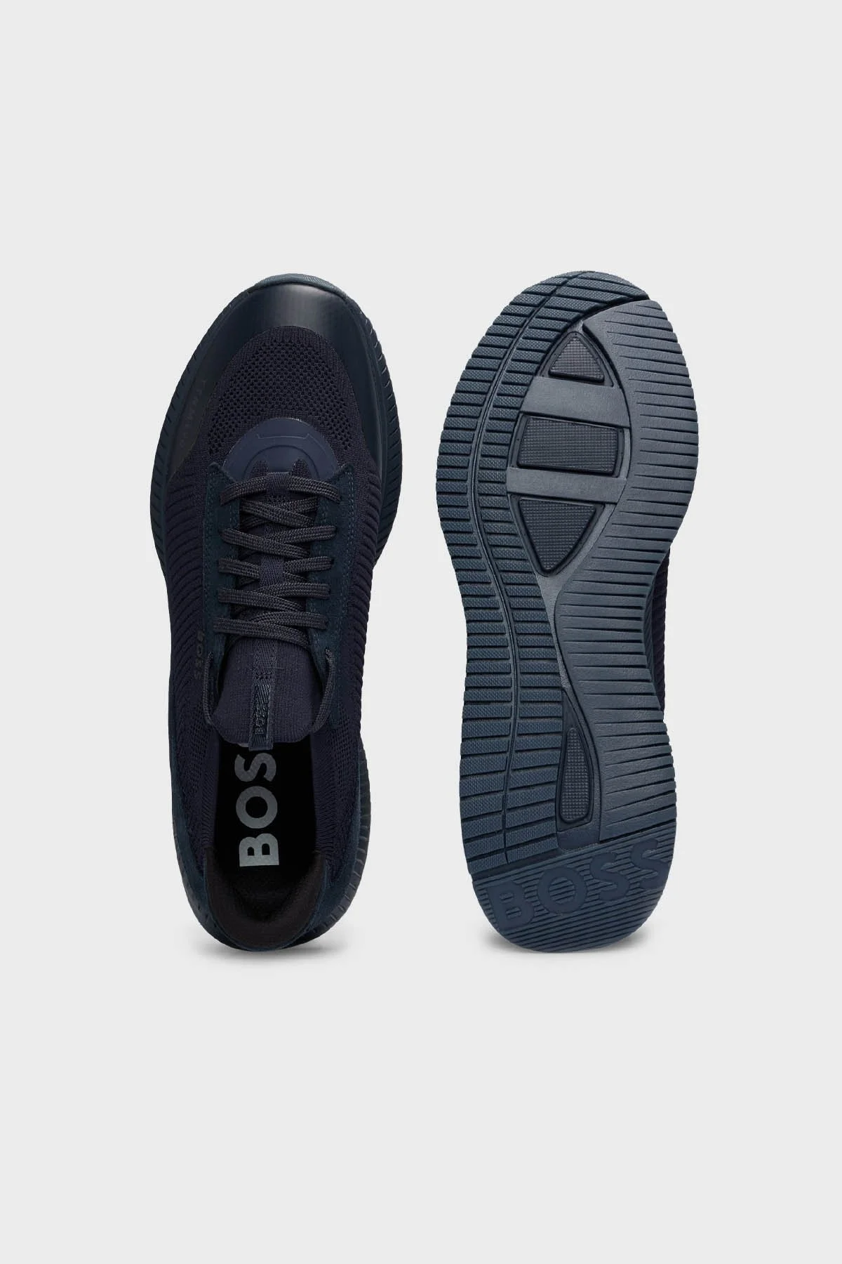Boss Logolu Örme Detaylı Kılçık Tabanlı Sneaker Erkek Ayakkabı 50498904 405 LACİVERT - 4