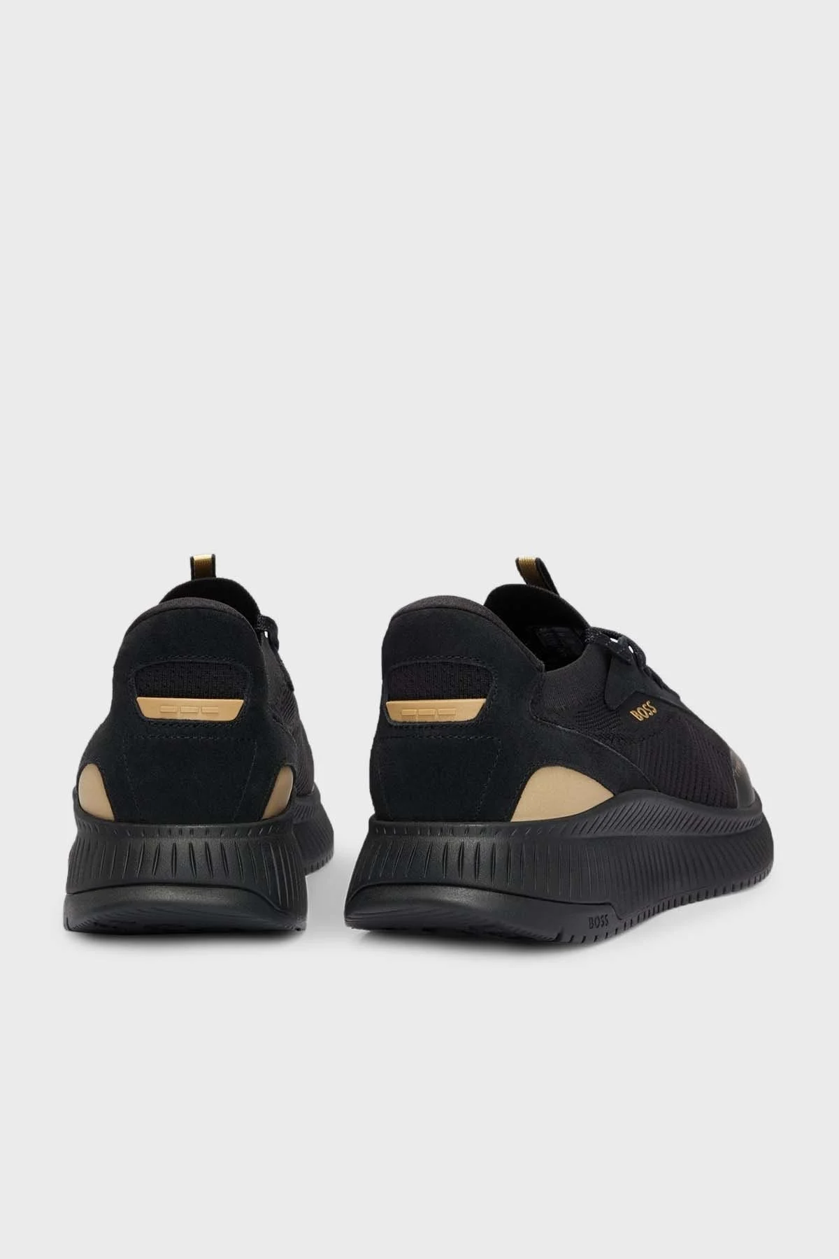 Boss Logolu Örme Detaylı Kılçık Tabanlı Spor Erkek Ayakkabı 50498904 007 SİYAH - 5