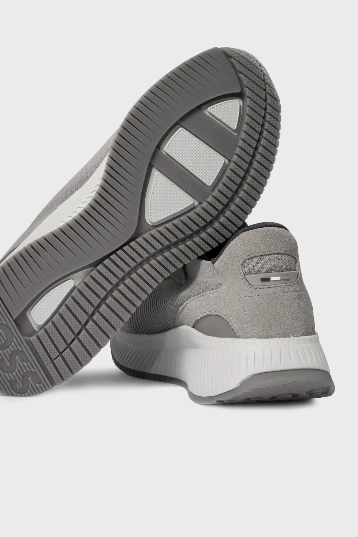 Boss Logolu Örme Detaylı Spor Erkek Ayakkabı 50498904 062 AÇIK GRİ - 10