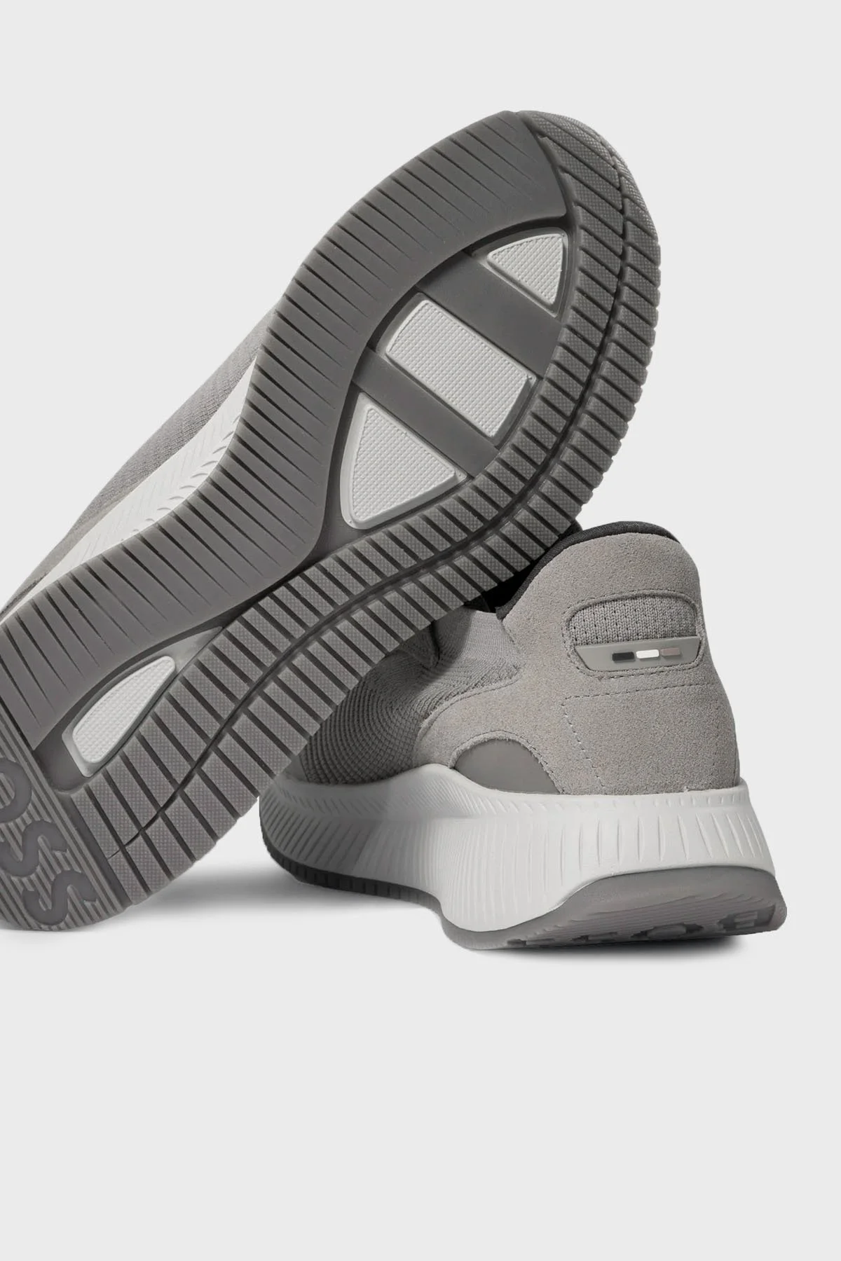 Boss Logolu Örme Detaylı Spor Erkek Ayakkabı 50498904 062 AÇIK GRİ - 5