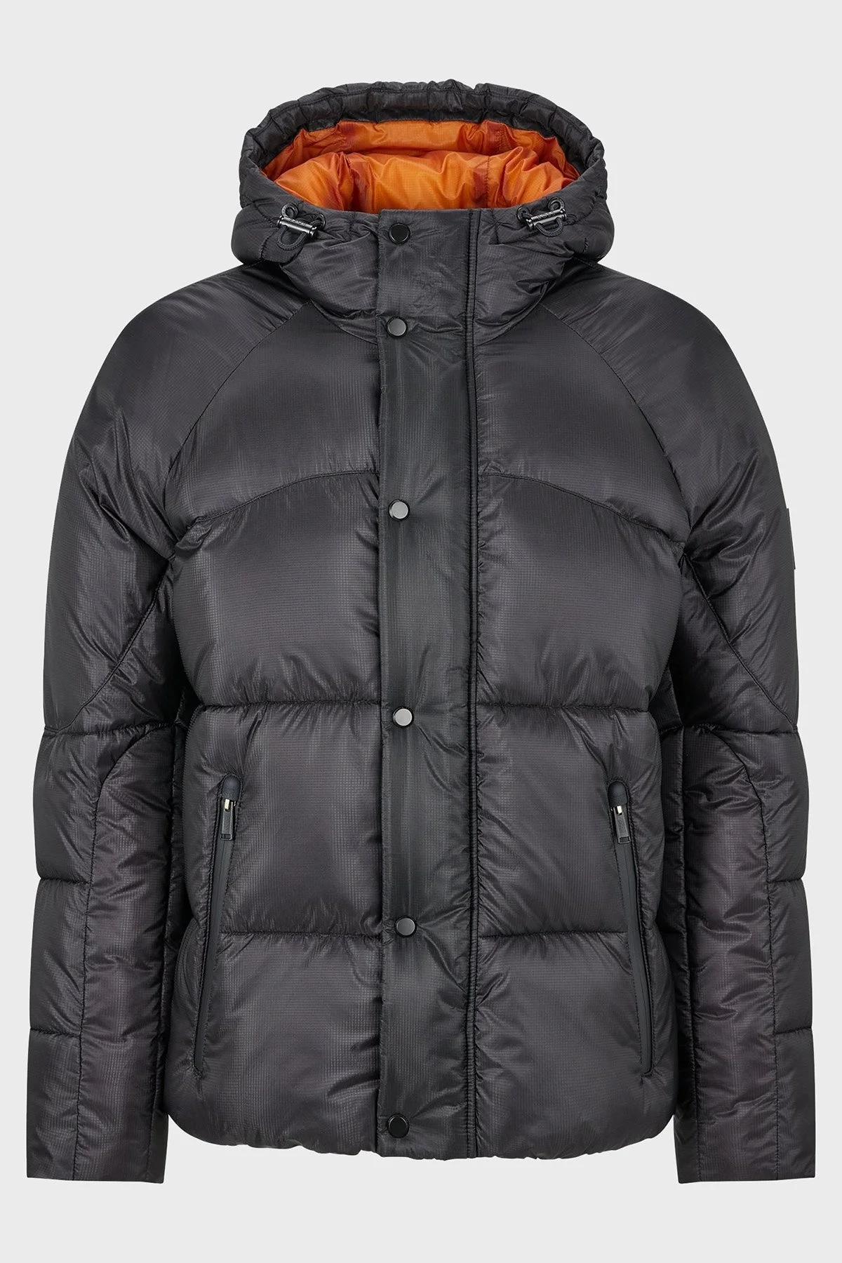 Boss Logolu Oversize Kapüşonlu Fermuarlı Erkek Mont 50476119 001 SİYAH - 6