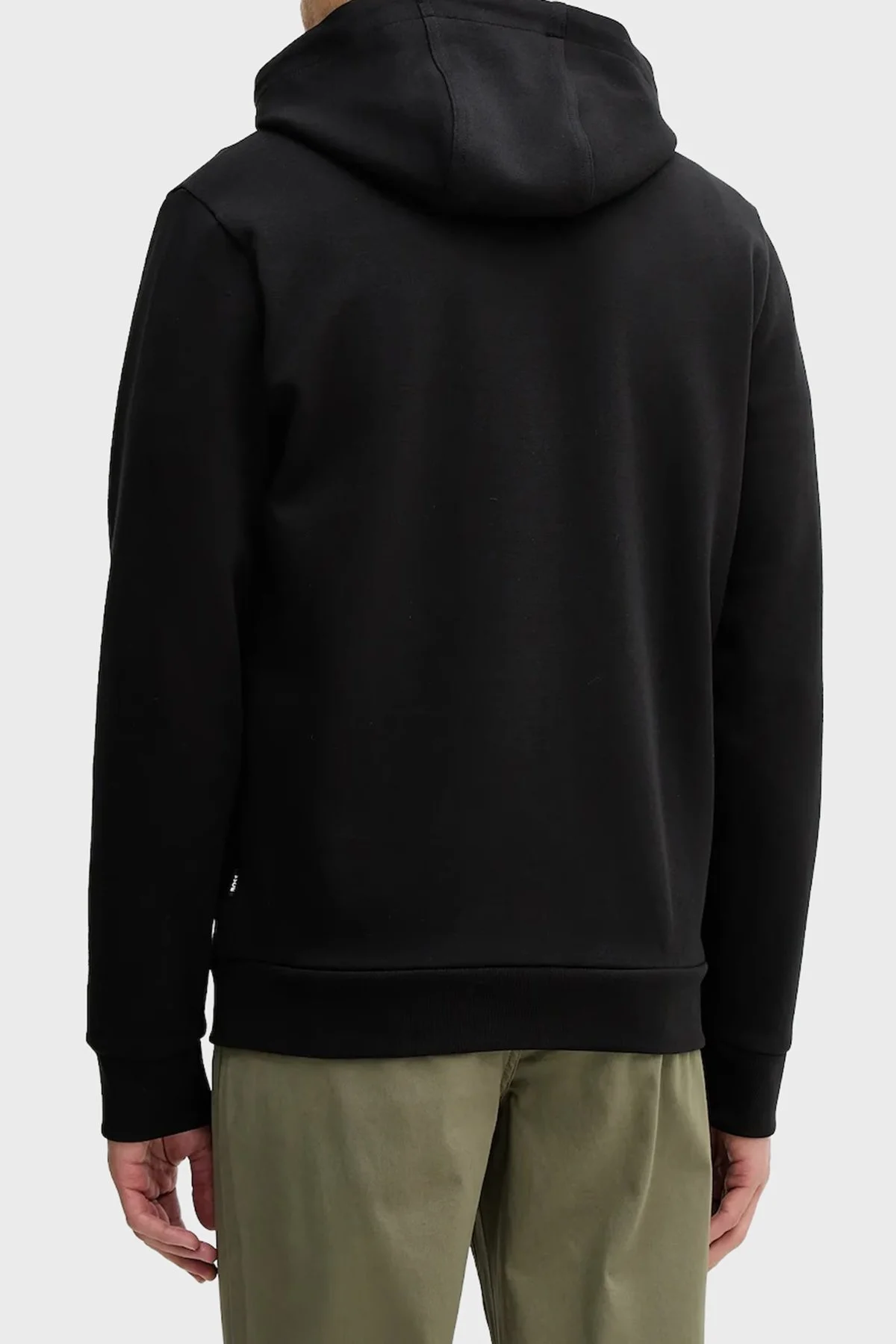 Boss Logolu Pamuk Karışımlı Regular Fit Kapüşonlu Fermuarlı Erkek Sweat 50555851 001 SİYAH - 3