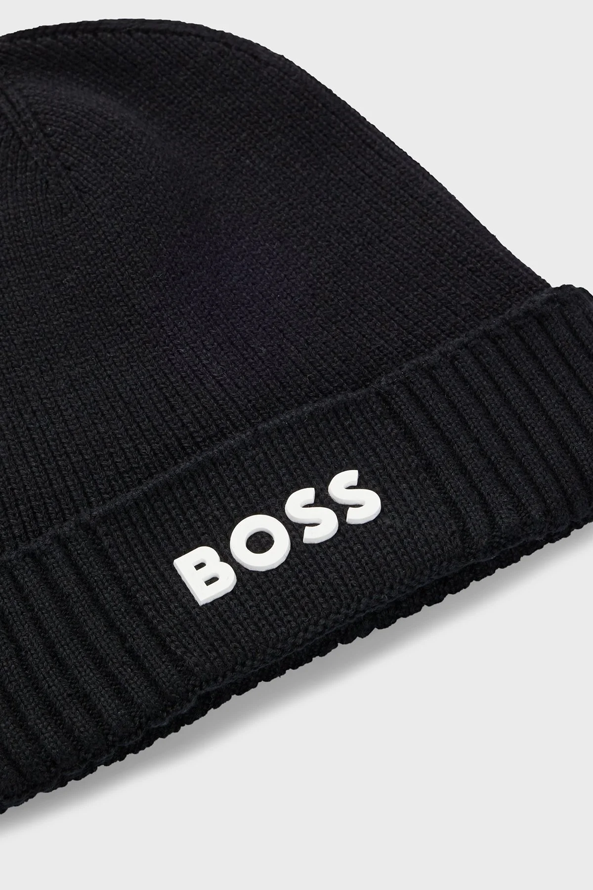 Boss Logolu Pamuk ve Yün Karışımlı Erkek Bere 50499423 001 SİYAH - 5