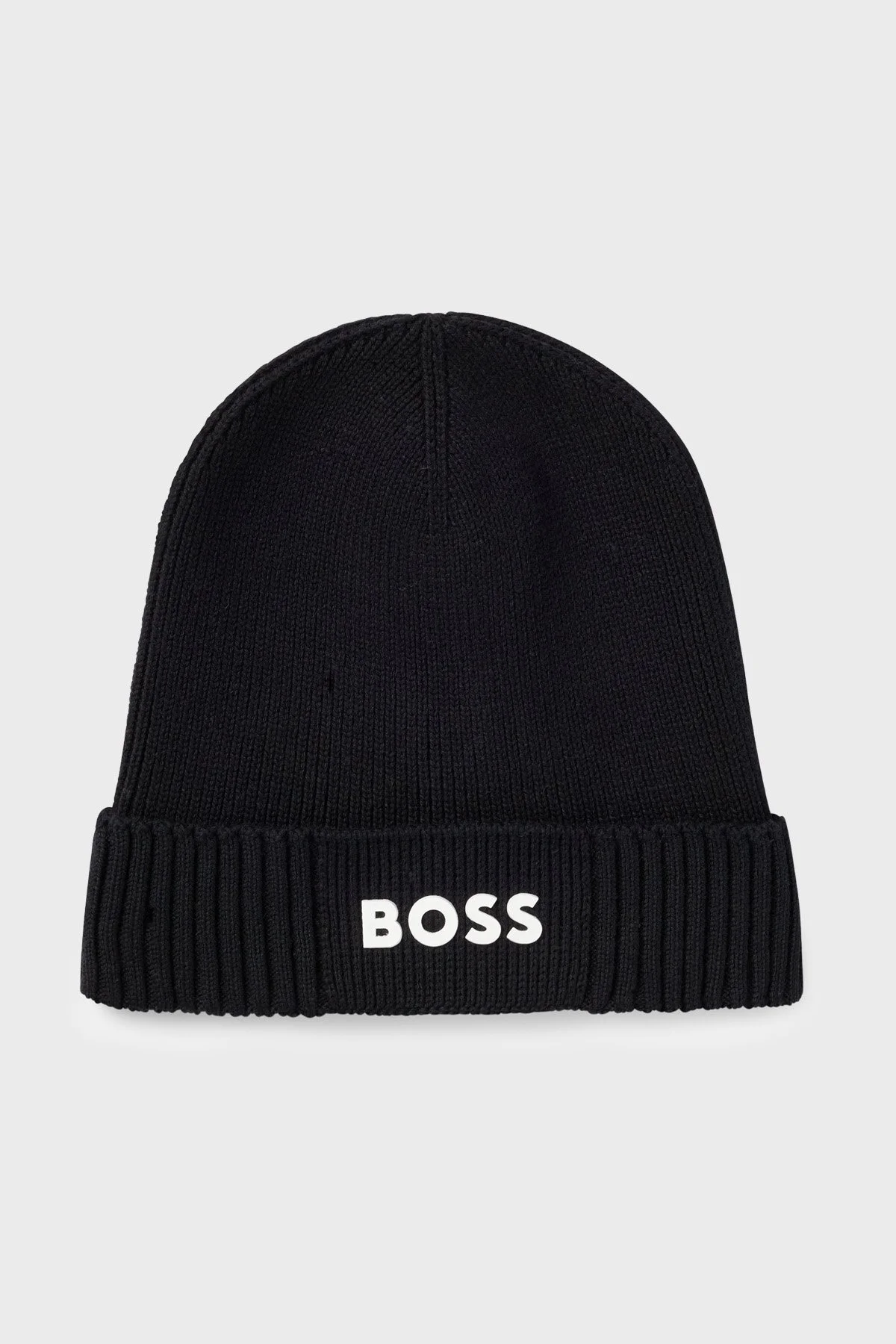 Boss Logolu Pamuk ve Yün Karışımlı Erkek Bere 50499423 001 SİYAH - 1