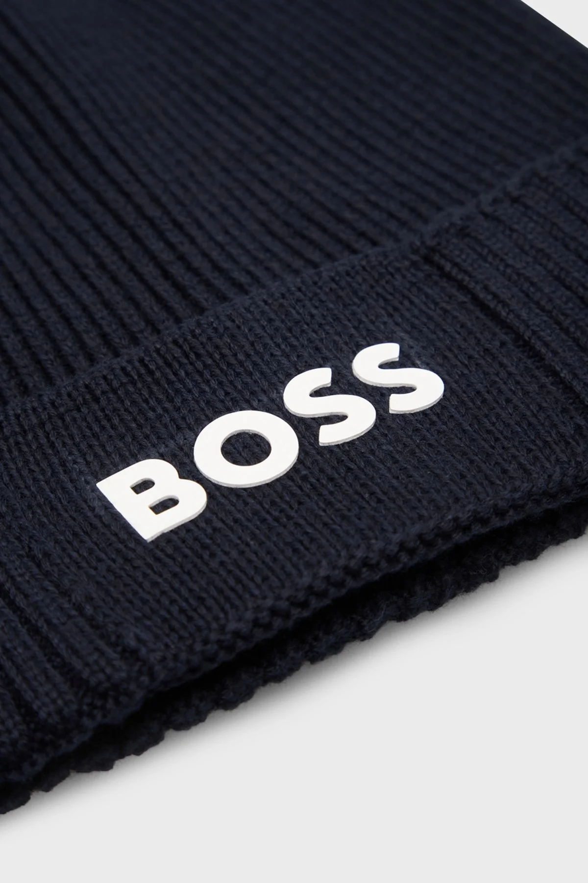 Boss Logolu Pamuk ve Yün Karışımlı Erkek Bere 50499423 402 LACİVERT - 3