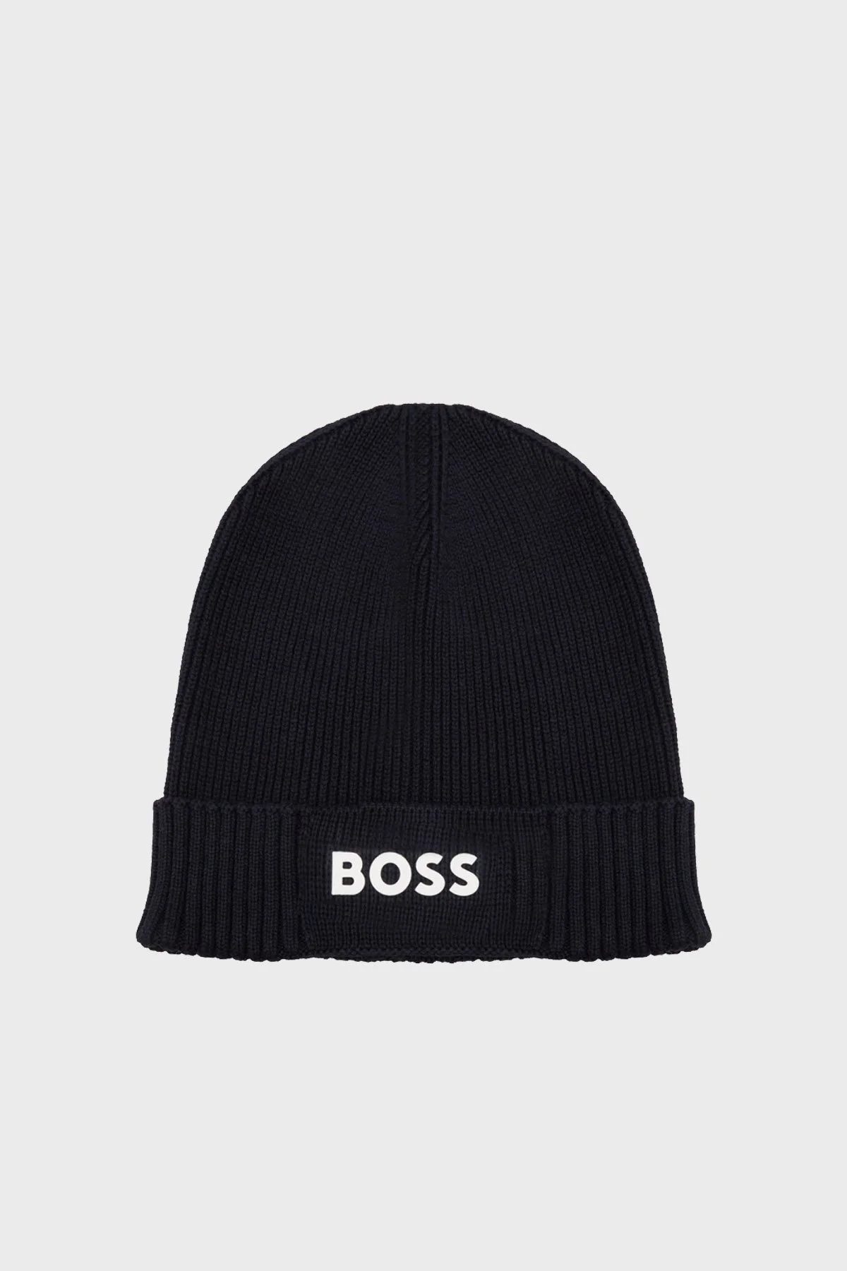 Boss Logolu Pamuk ve Yün Karışımlı Erkek Bere 50499423 402 LACİVERT - 1