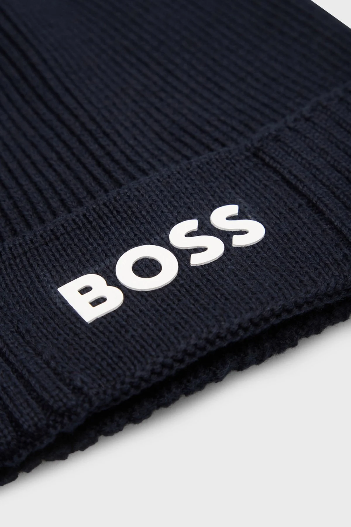 Boss Logolu Pamuk ve Yün Karışımlı Erkek Bere 50499423 402 LACİVERT - 3