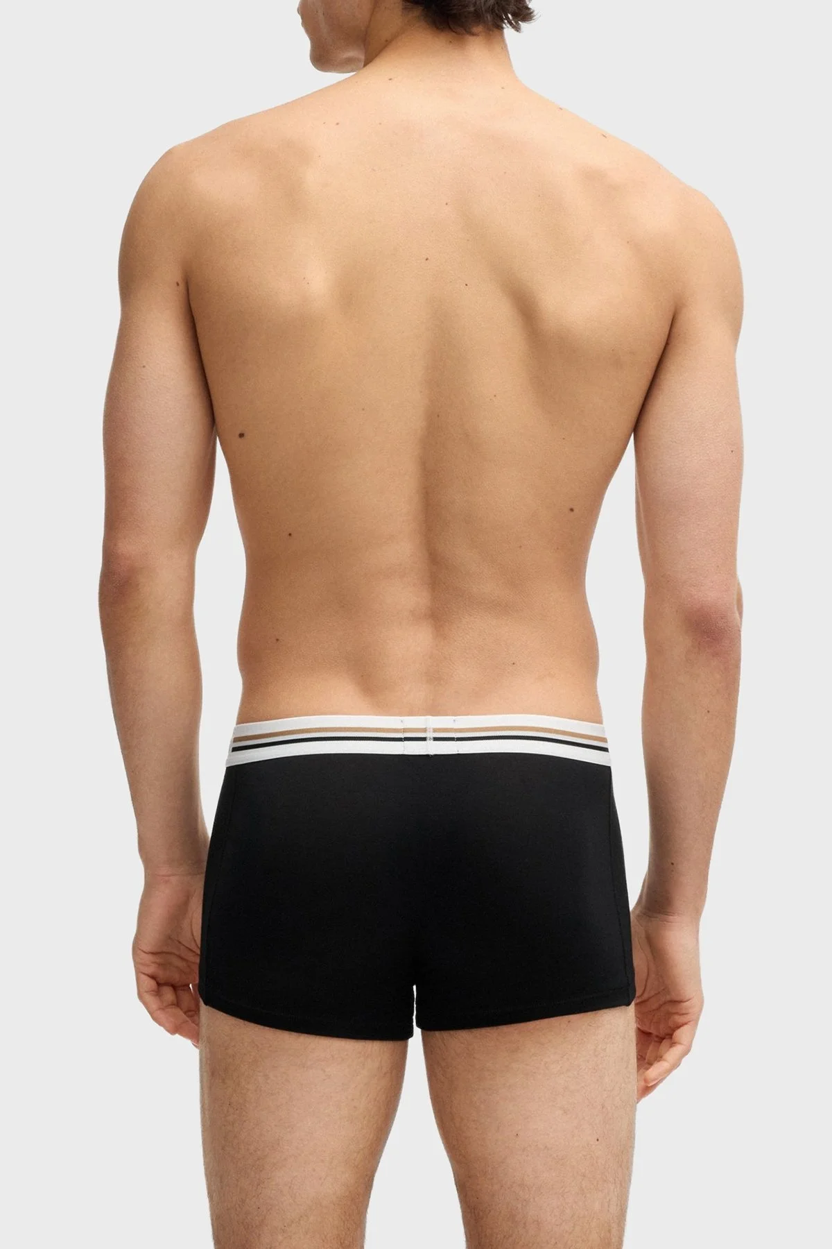 Boss Logolu Pamuklu 3 Pack Erkek Boxer 50492200 961 Siyah-Haki-Antrasit - 5