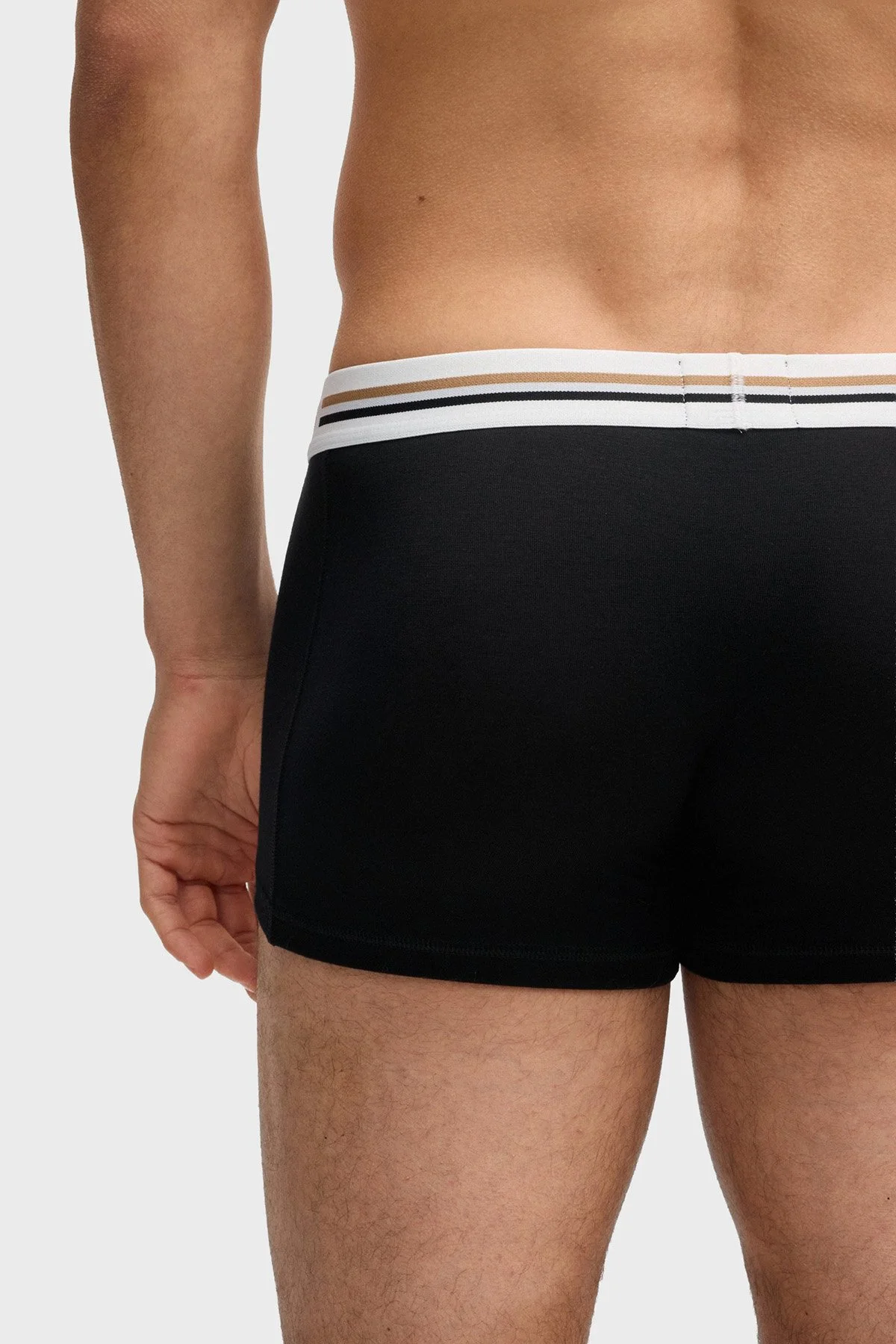 Boss Logolu Pamuklu 3 Pack Erkek Boxer 50492200 961 Siyah-Haki-Antrasit - 7