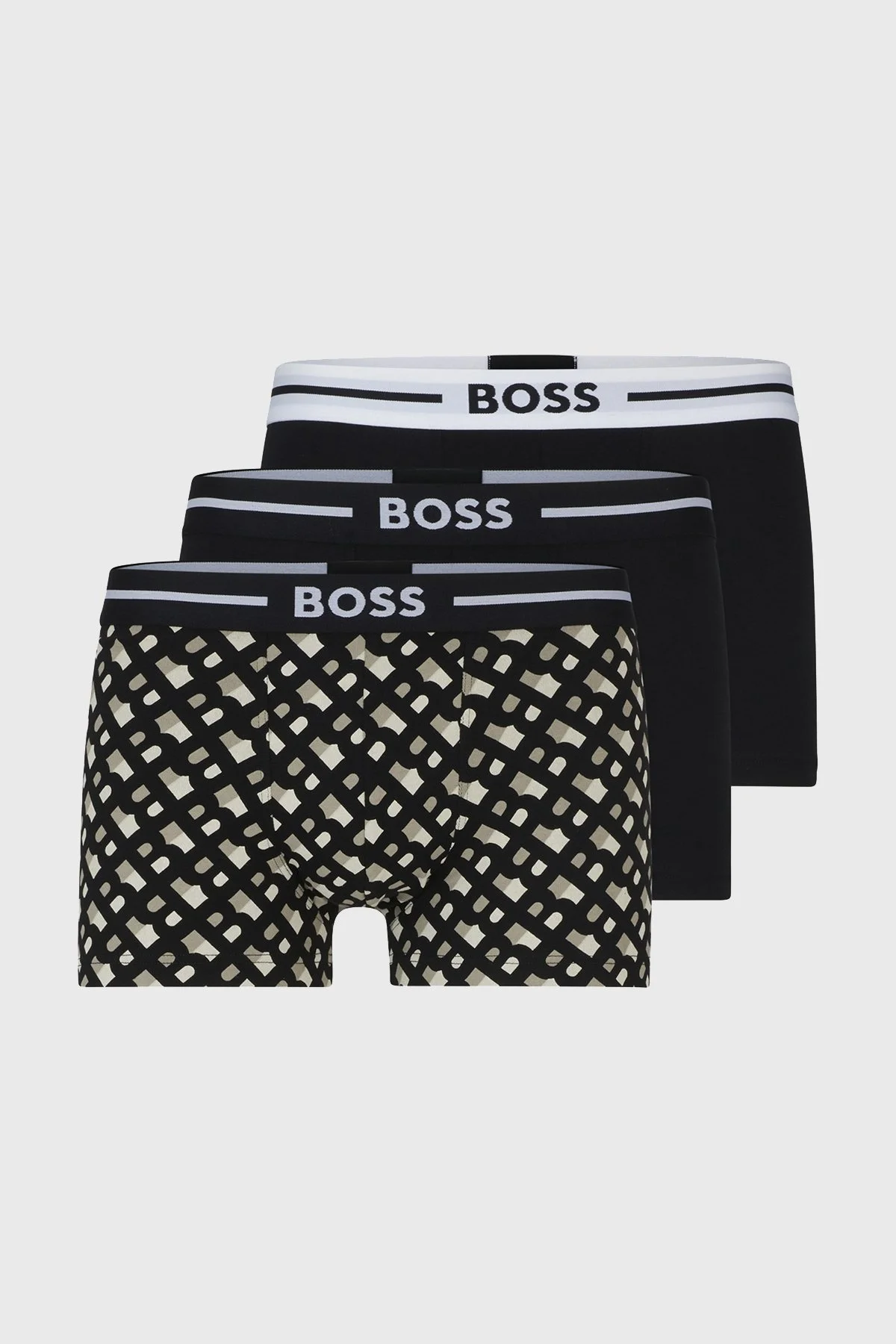Boss Logolu Pamuklu 3 Pack Erkek Boxer 50514951 970 SİYAH - 7