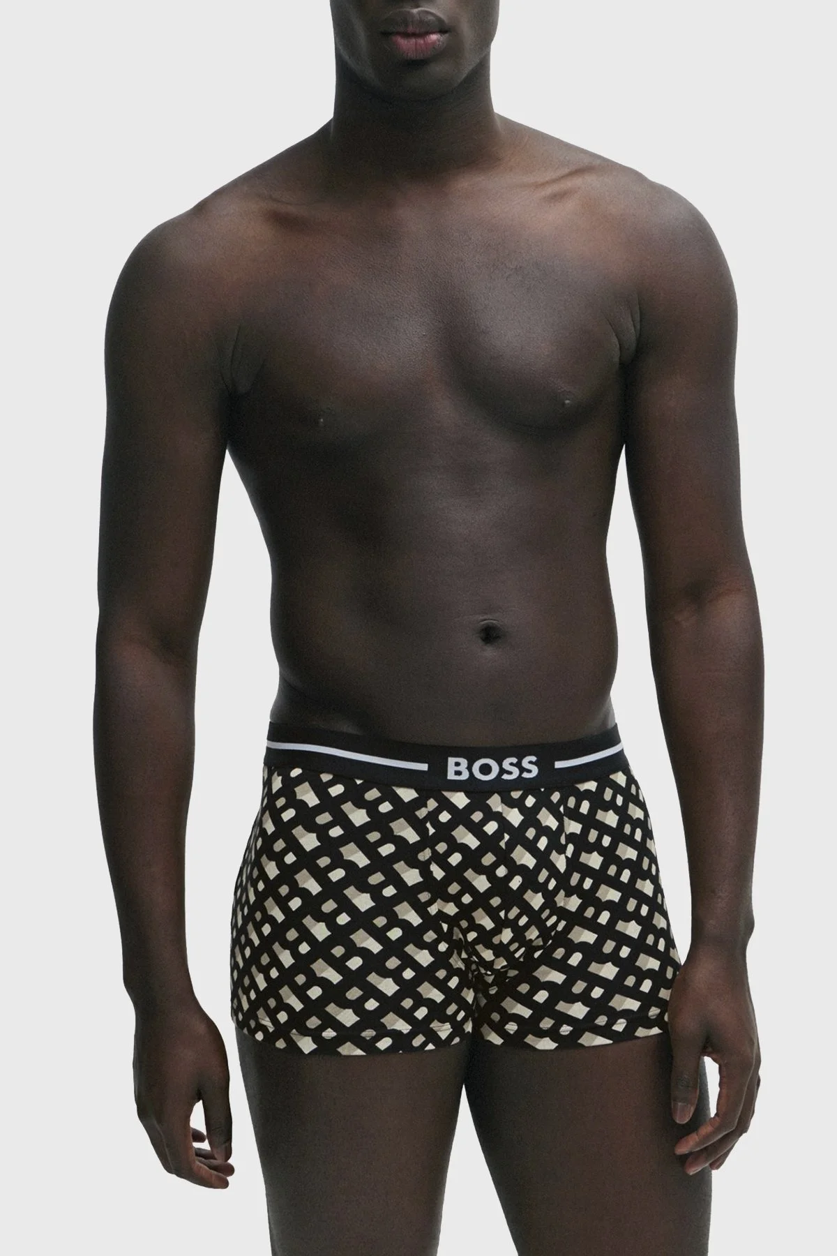 Boss Logolu Pamuklu 3 Pack Erkek Boxer 50514951 970 SİYAH - 8