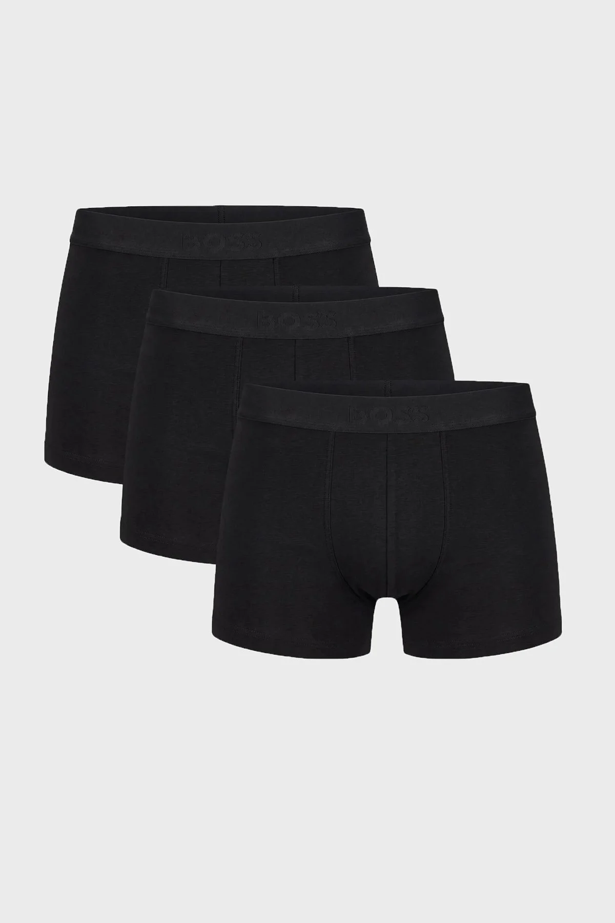 Boss Logolu Pamuklu 3 Pack Erkek Boxer 50544263 002 Siyah - 1