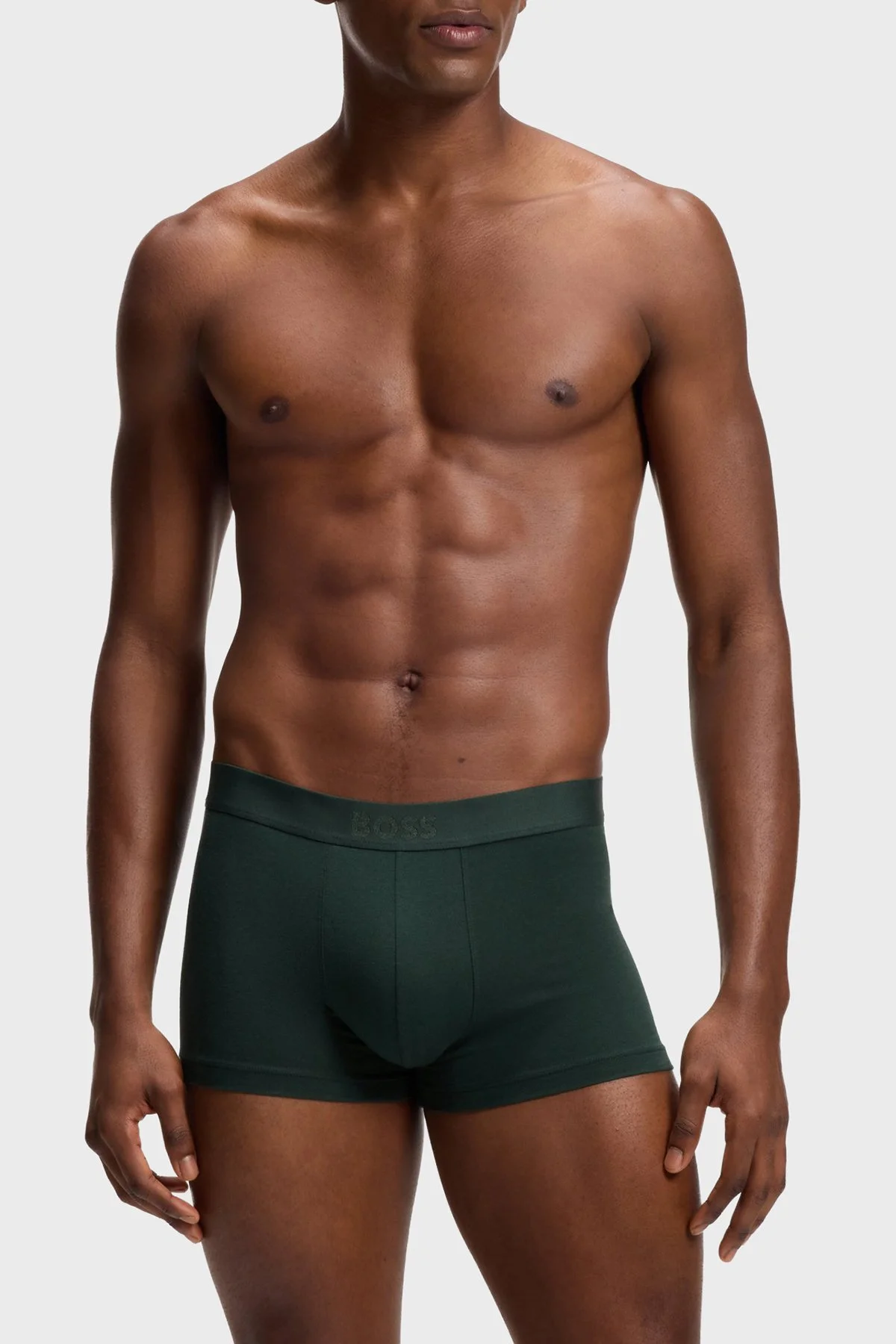 Boss Logolu Pamuklu 3 Pack Erkek Boxer 50544263 997 Siyah-yeşil-bordo - 6